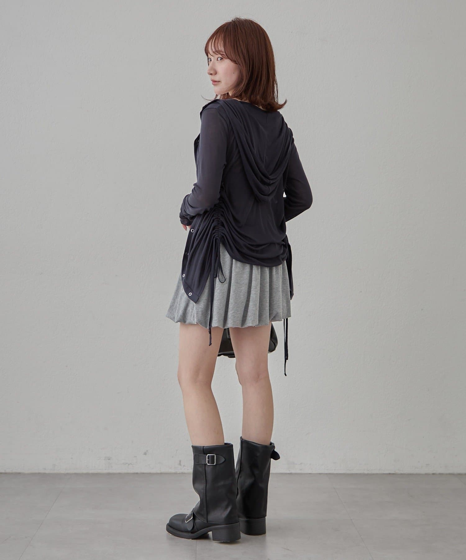 mline(エムライン) [mline]ギャザーフーディーパーカー