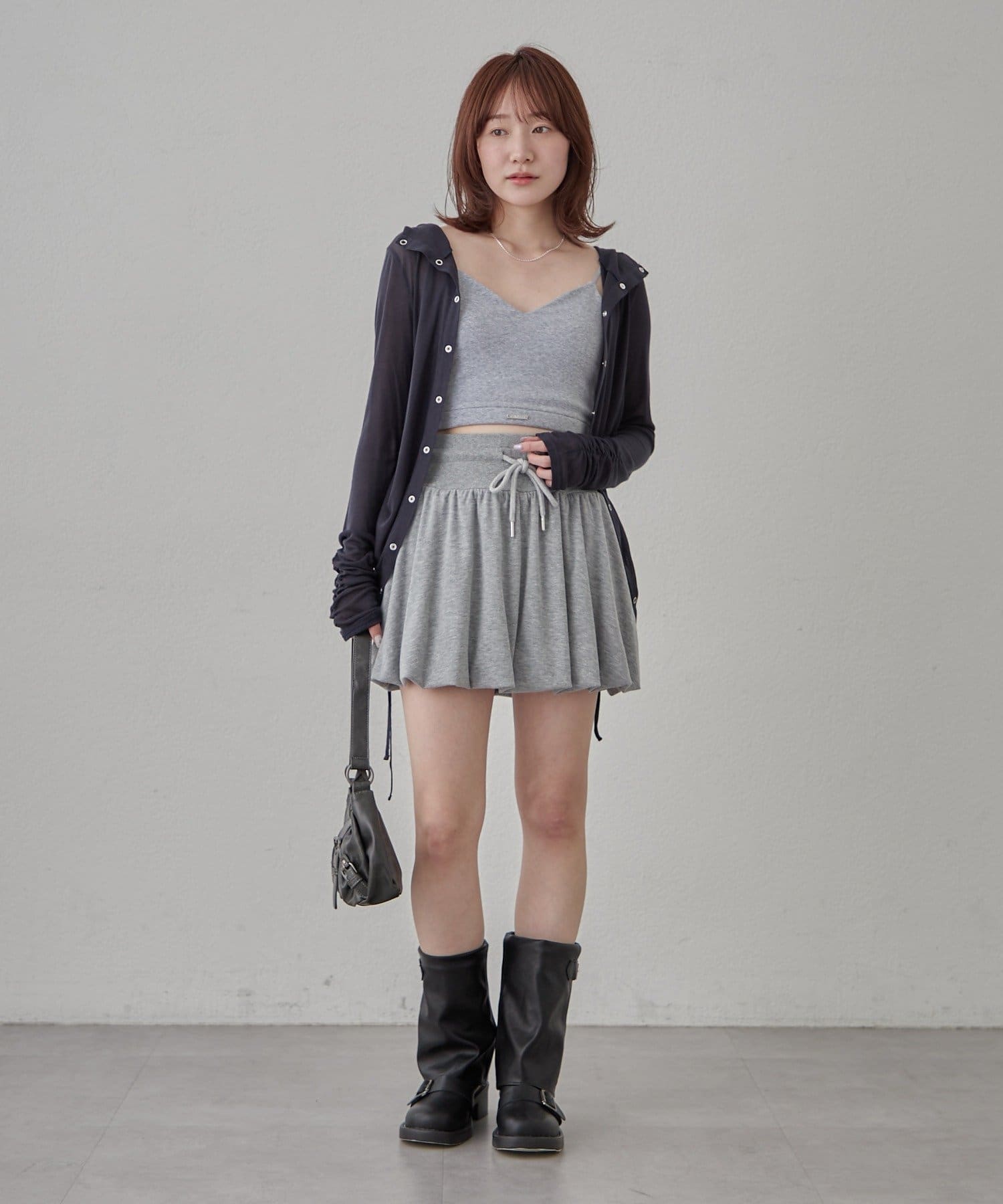 mline(エムライン) [mline]ギャザーフーディーパーカー