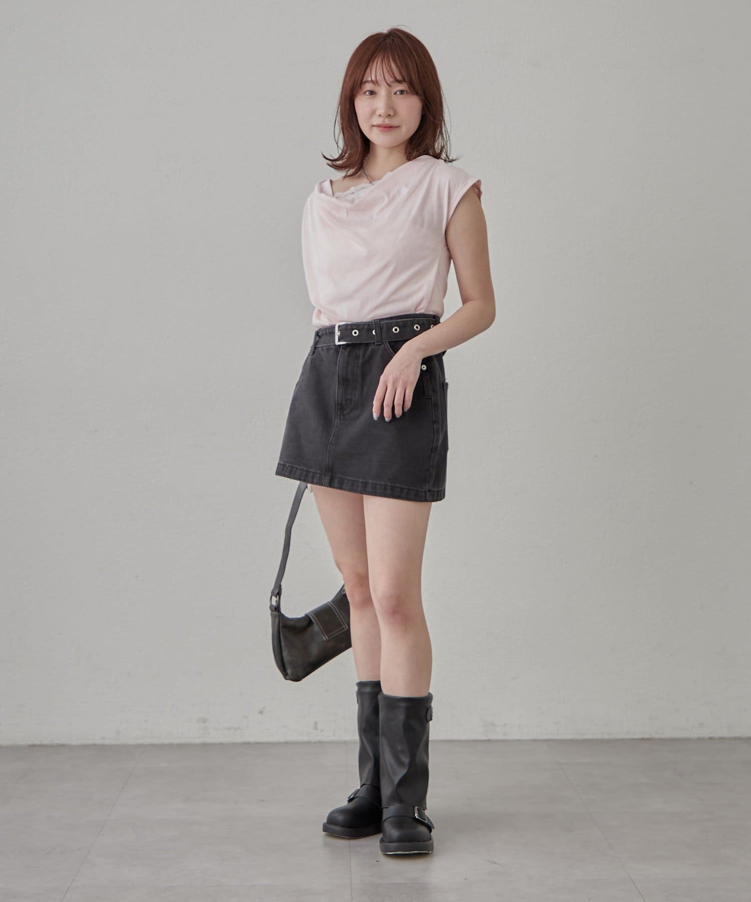 mline(エムライン) [mline]オフショルレースフレンチT