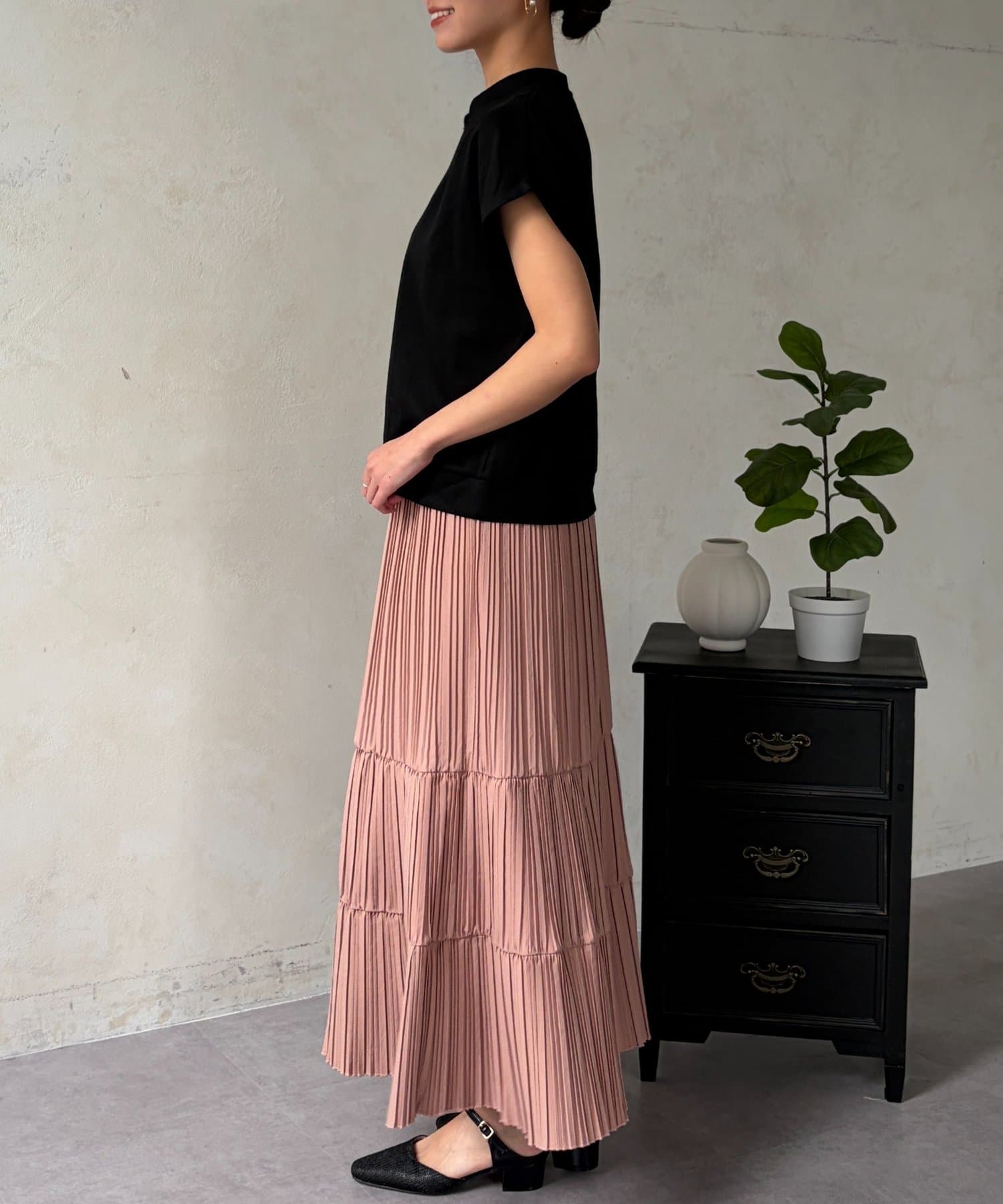 Chez toi(シェトワ) スキッパーポンチプルオーバー