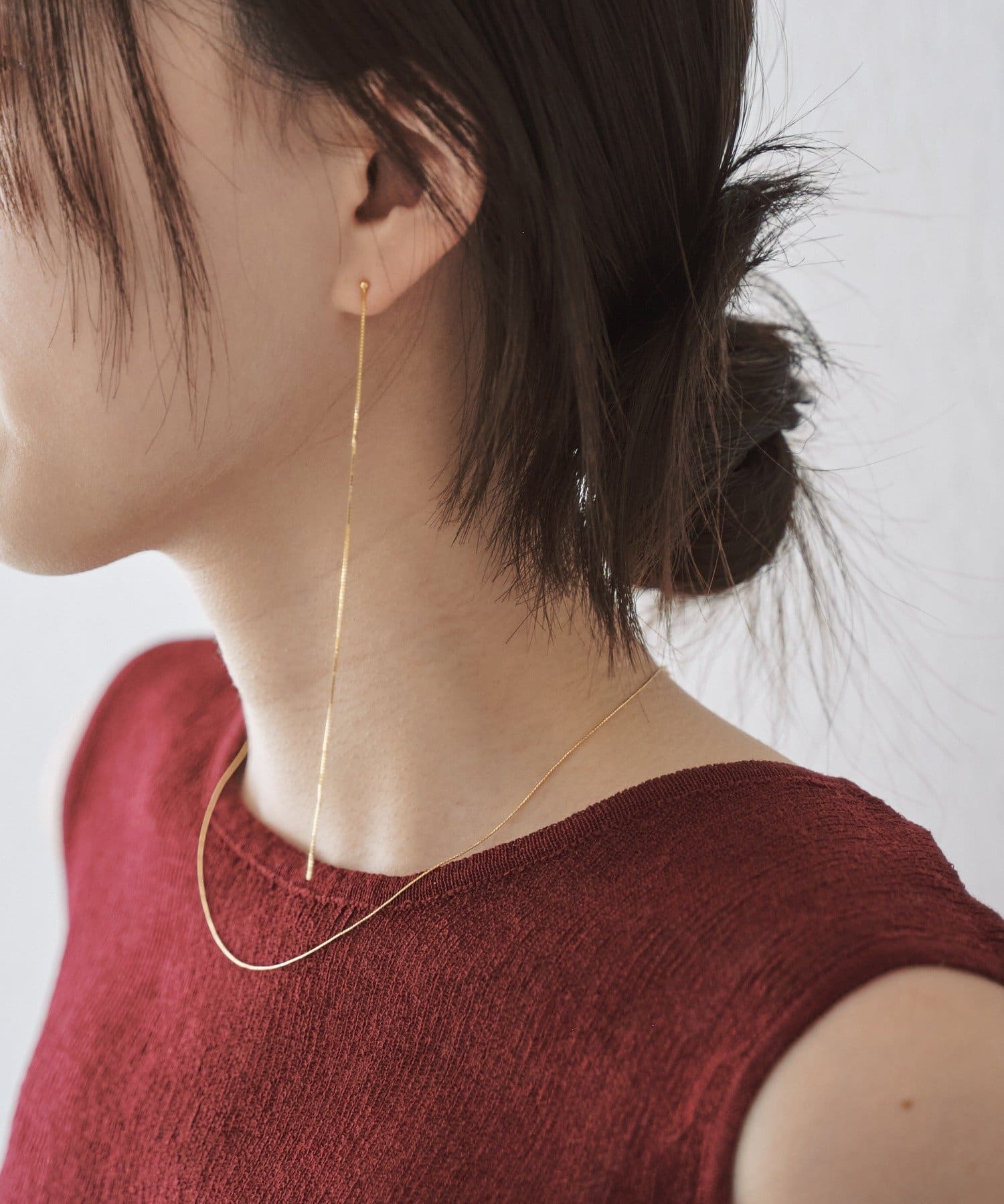 SHENERY(シーナリー) スキニーチェーンピアス<Silver925>