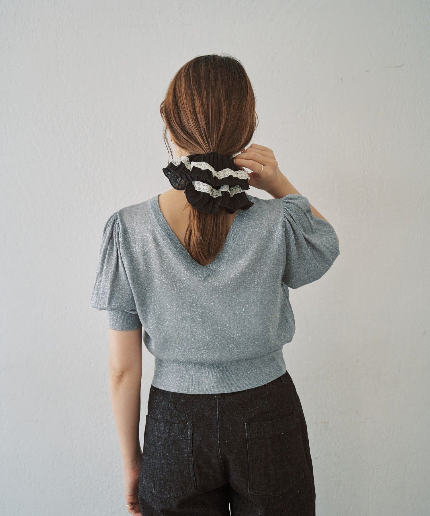 SHENERY(シーナリー) レースプリーツシュシュ