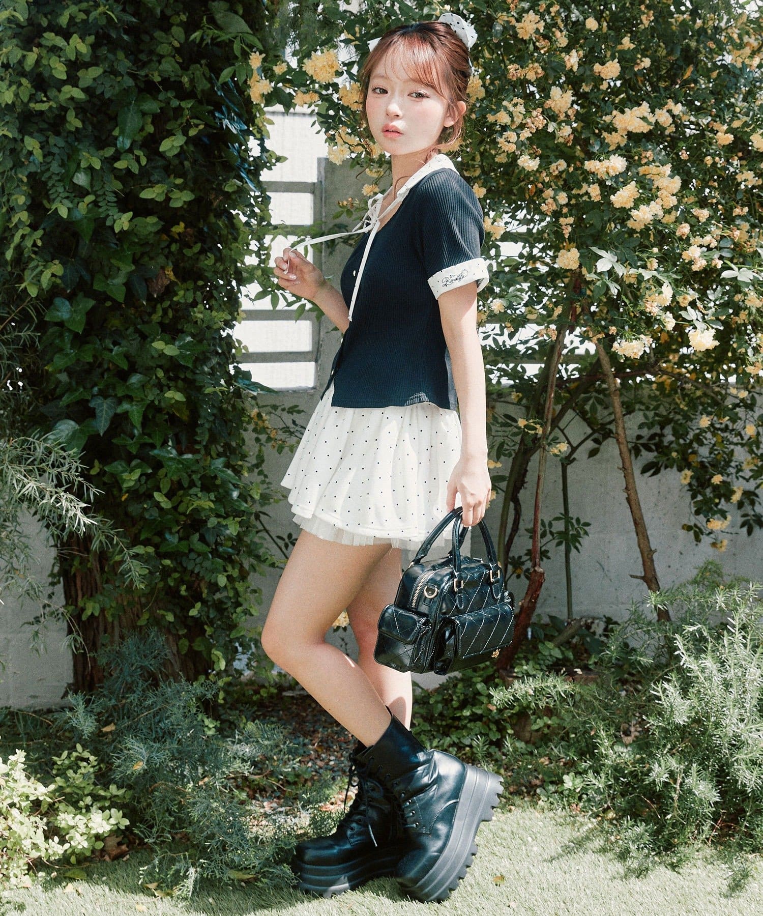 OLIVE des OLIVE(オリーブ デ オリーブ) シャツレイヤードトップス