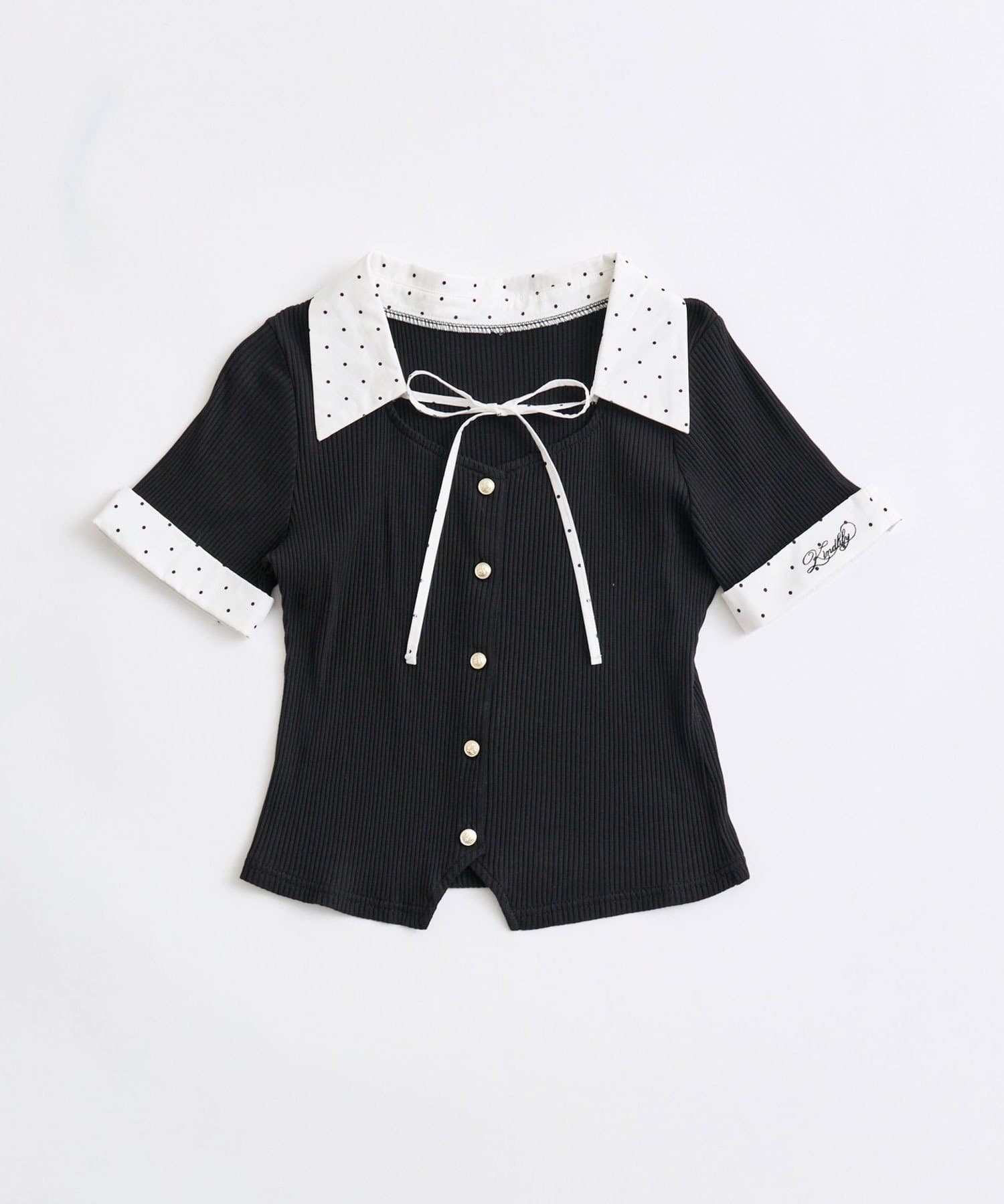 OLIVE des OLIVE(オリーブ デ オリーブ) シャツレイヤードトップス