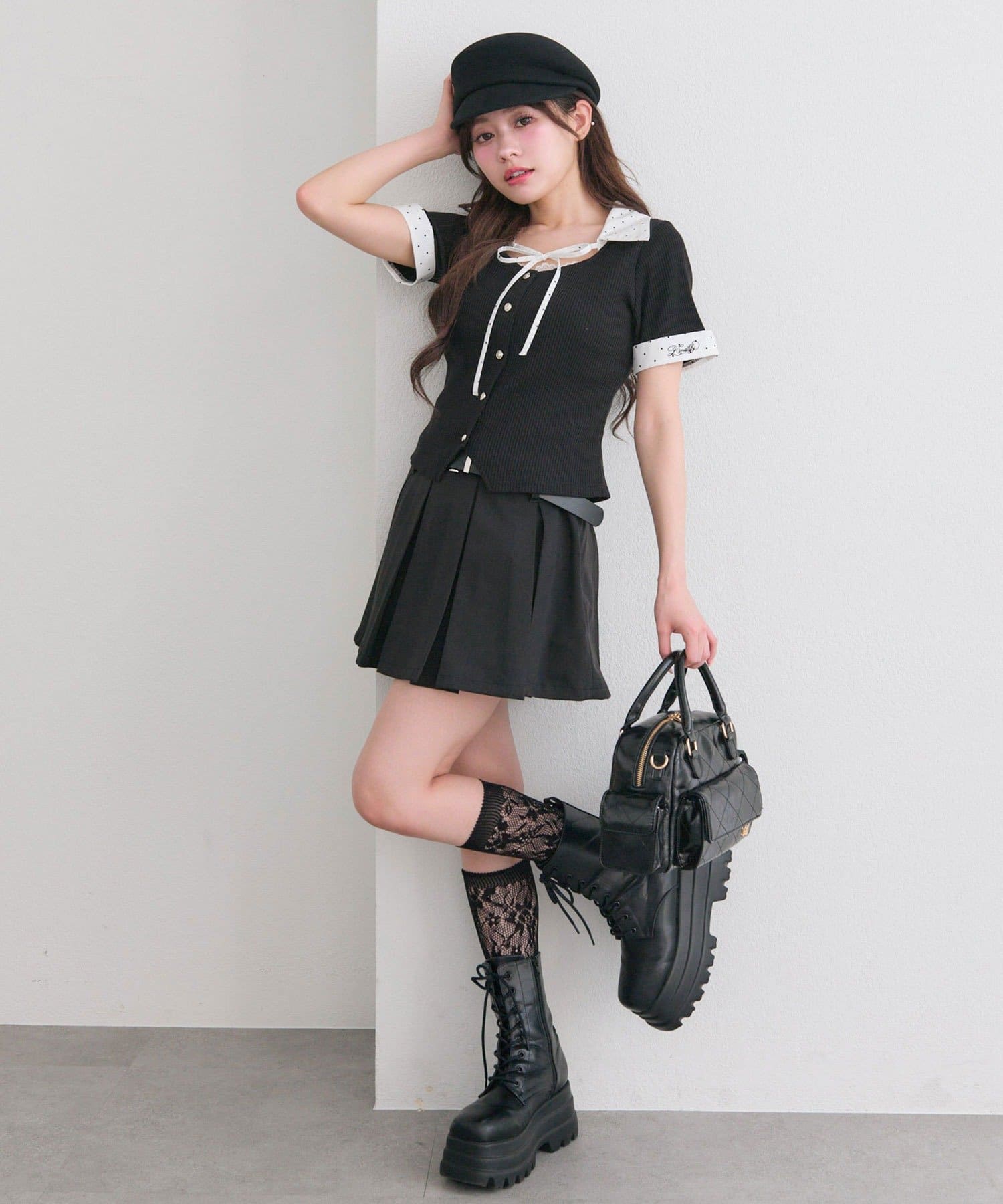 OLIVE des OLIVE(オリーブ デ オリーブ) シャツレイヤードトップス