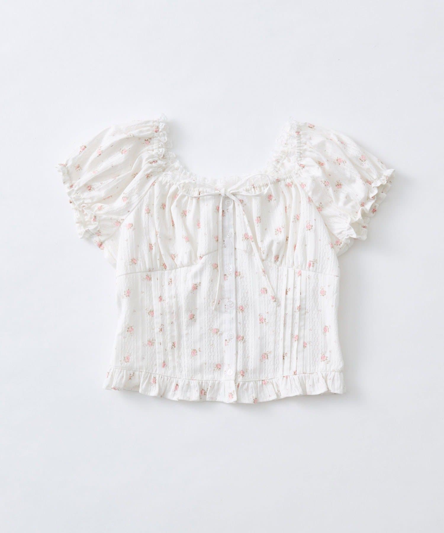 OLIVE des OLIVE(オリーブ デ オリーブ) リボンパフブラウス