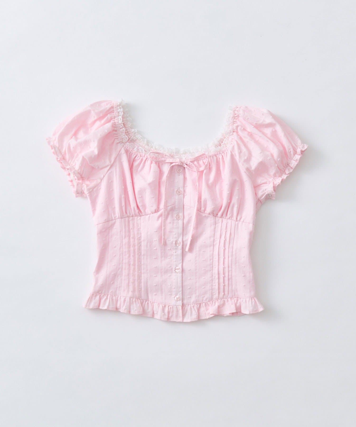 OLIVE des OLIVE(オリーブ デ オリーブ) リボンパフブラウス