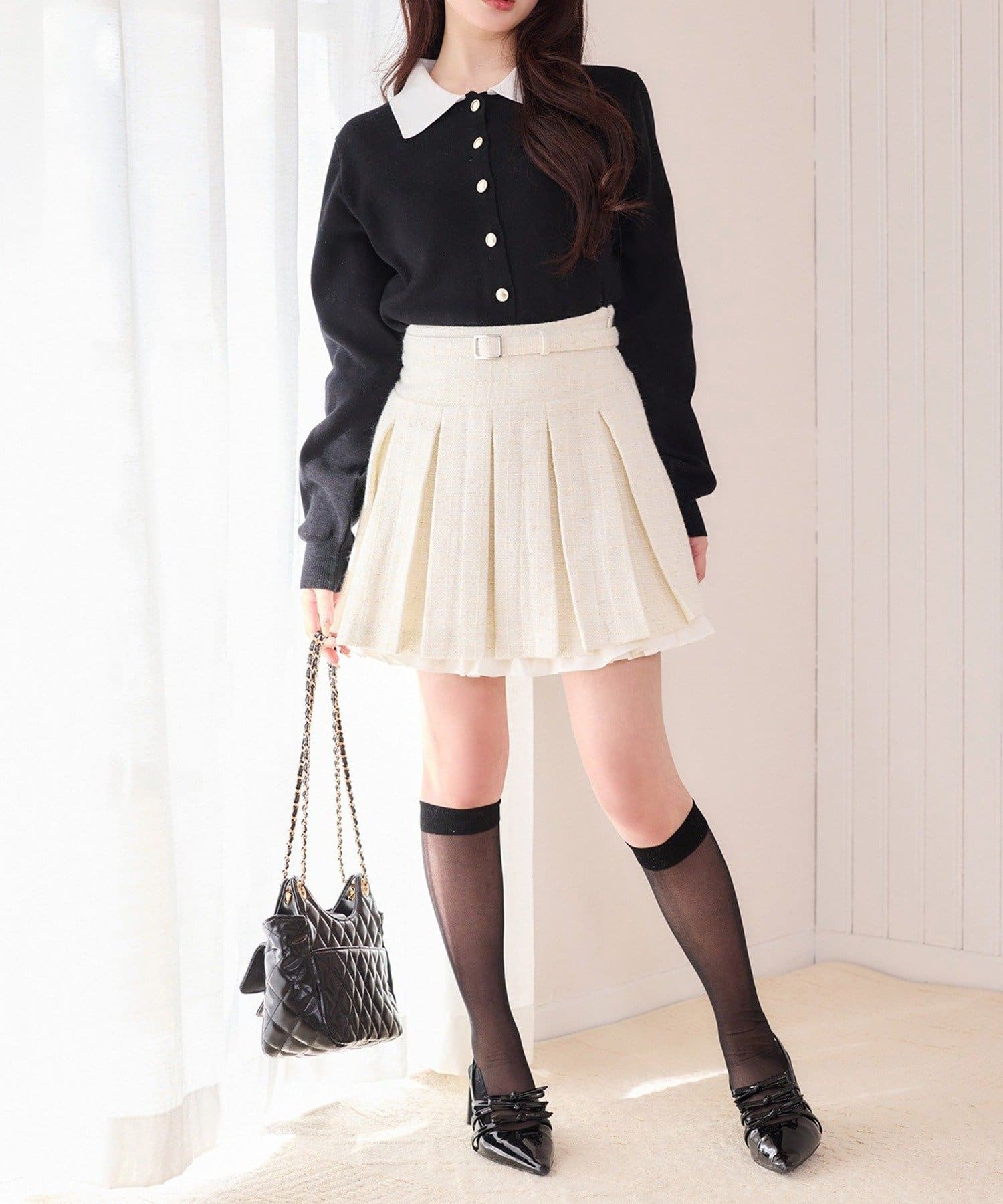 NICE CLAUP / OLIVE des OLIVE OUTLET(ナイスクラップ  / オリーブ デ オリーブ アウトレット) 【one after another】衿付きニット