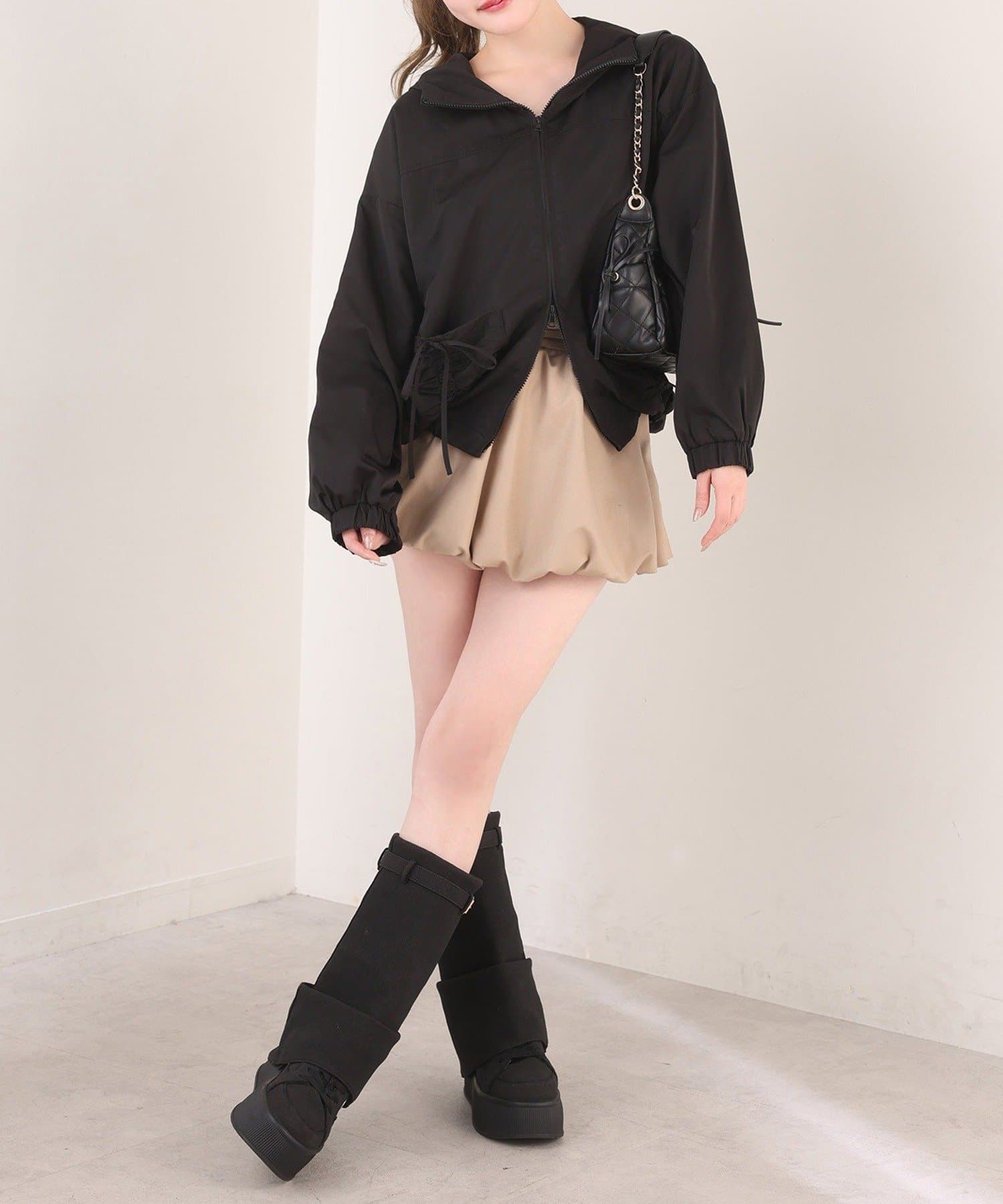 NICE CLAUP / OLIVE des OLIVE OUTLET(ナイスクラップ  / オリーブ デ オリーブ アウトレット) 【one after another】リボンブルゾン