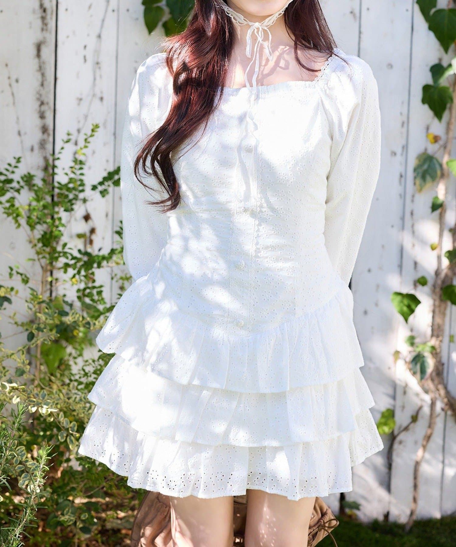 NICE CLAUP / OLIVE des OLIVE OUTLET(ナイスクラップ  / オリーブ デ オリーブ アウトレット) 【one after another】デニムコレミニワンピ