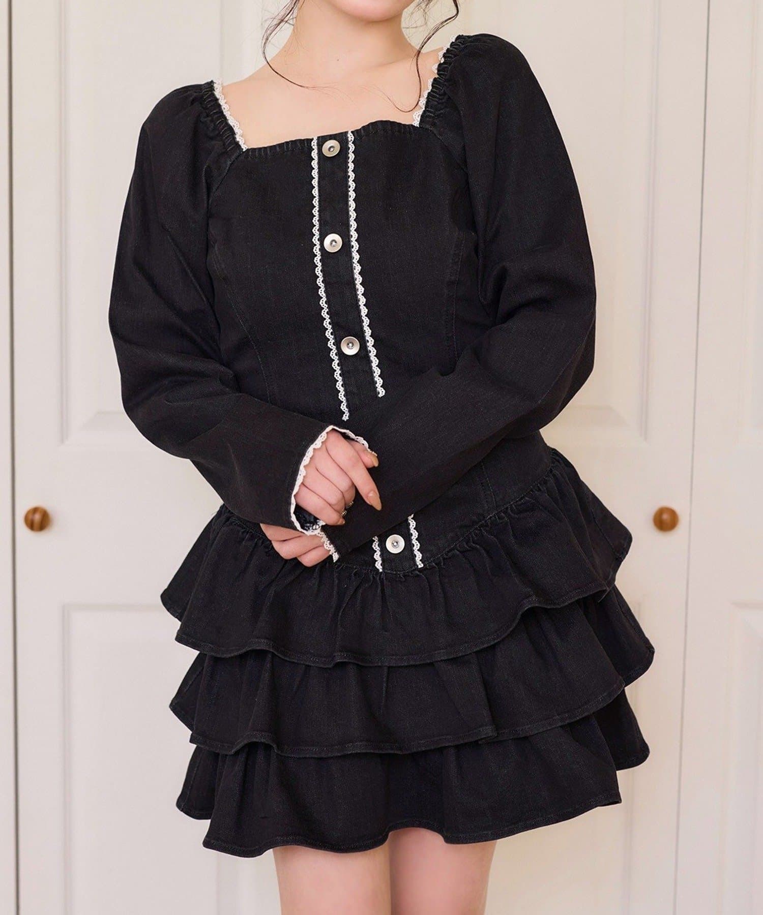 NICE CLAUP / OLIVE des OLIVE OUTLET(ナイスクラップ  / オリーブ デ オリーブ アウトレット) 【one after another】デニムコレレッグウオーマー