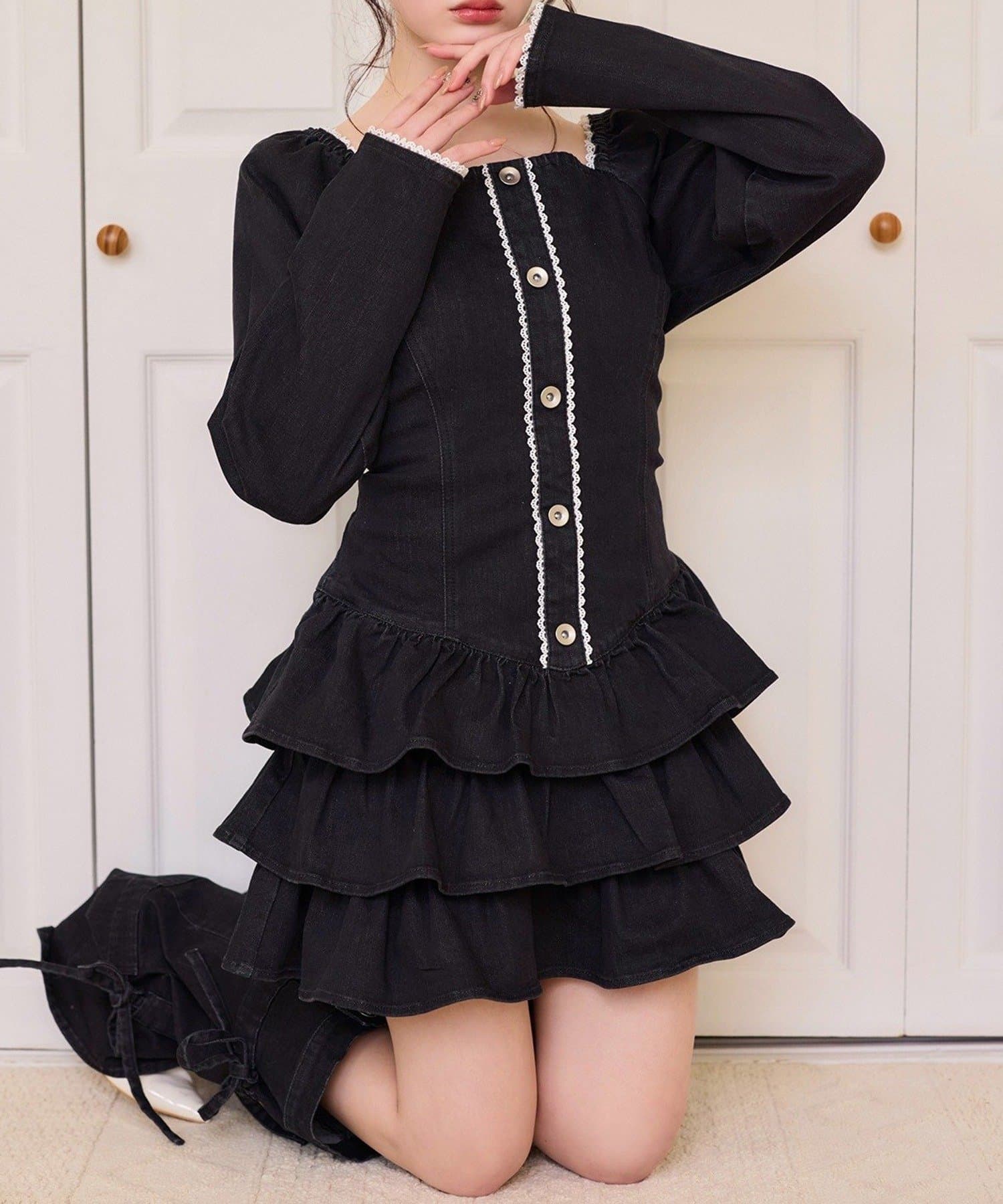 NICE CLAUP / OLIVE des OLIVE OUTLET(ナイスクラップ  / オリーブ デ オリーブ アウトレット) 【one after another】デニムコレレッグウオーマー