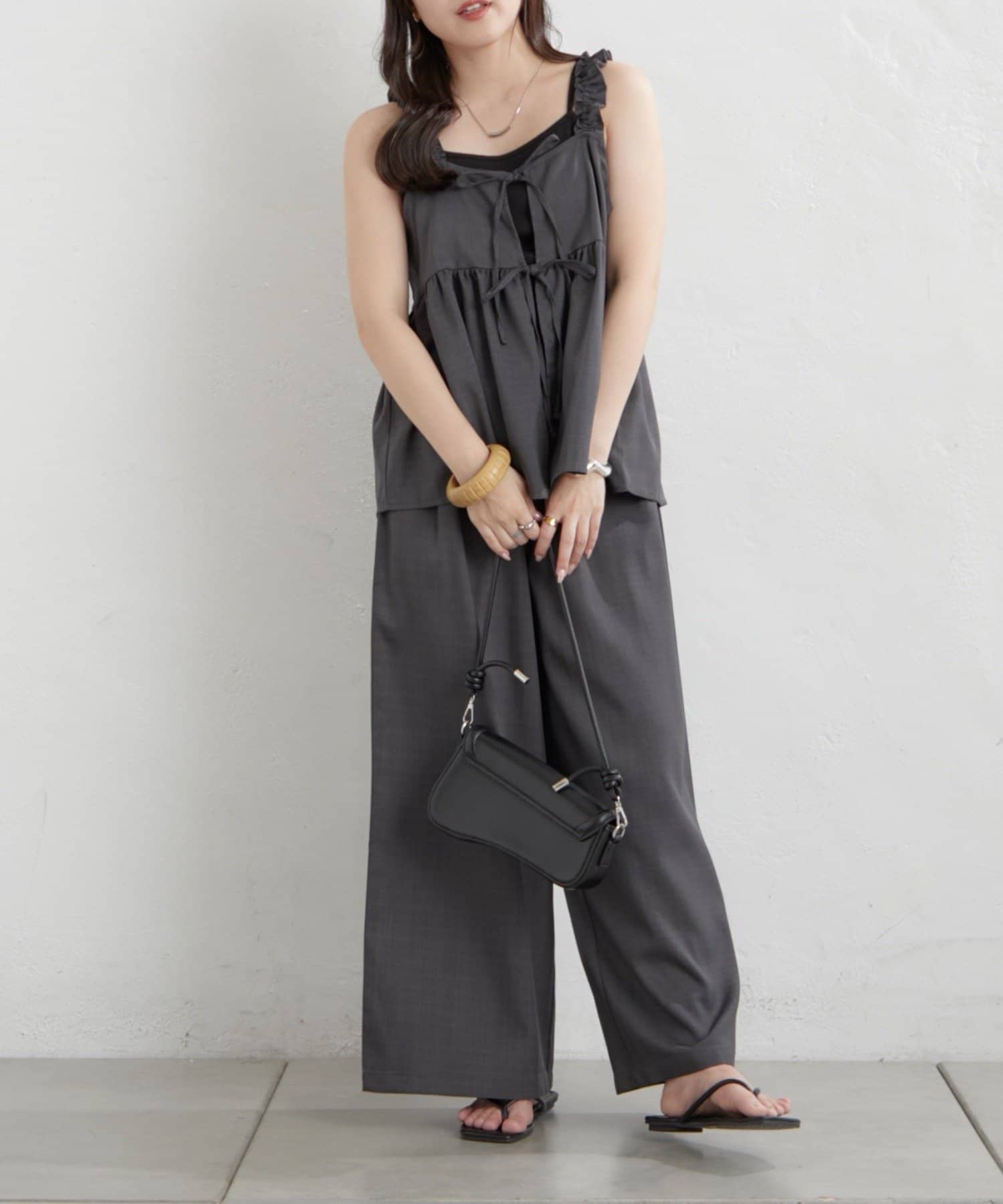 Remind me and forever(リマインドミーアンドフォーエバー) 【2枚SET】前リボンビスチェセットアップ