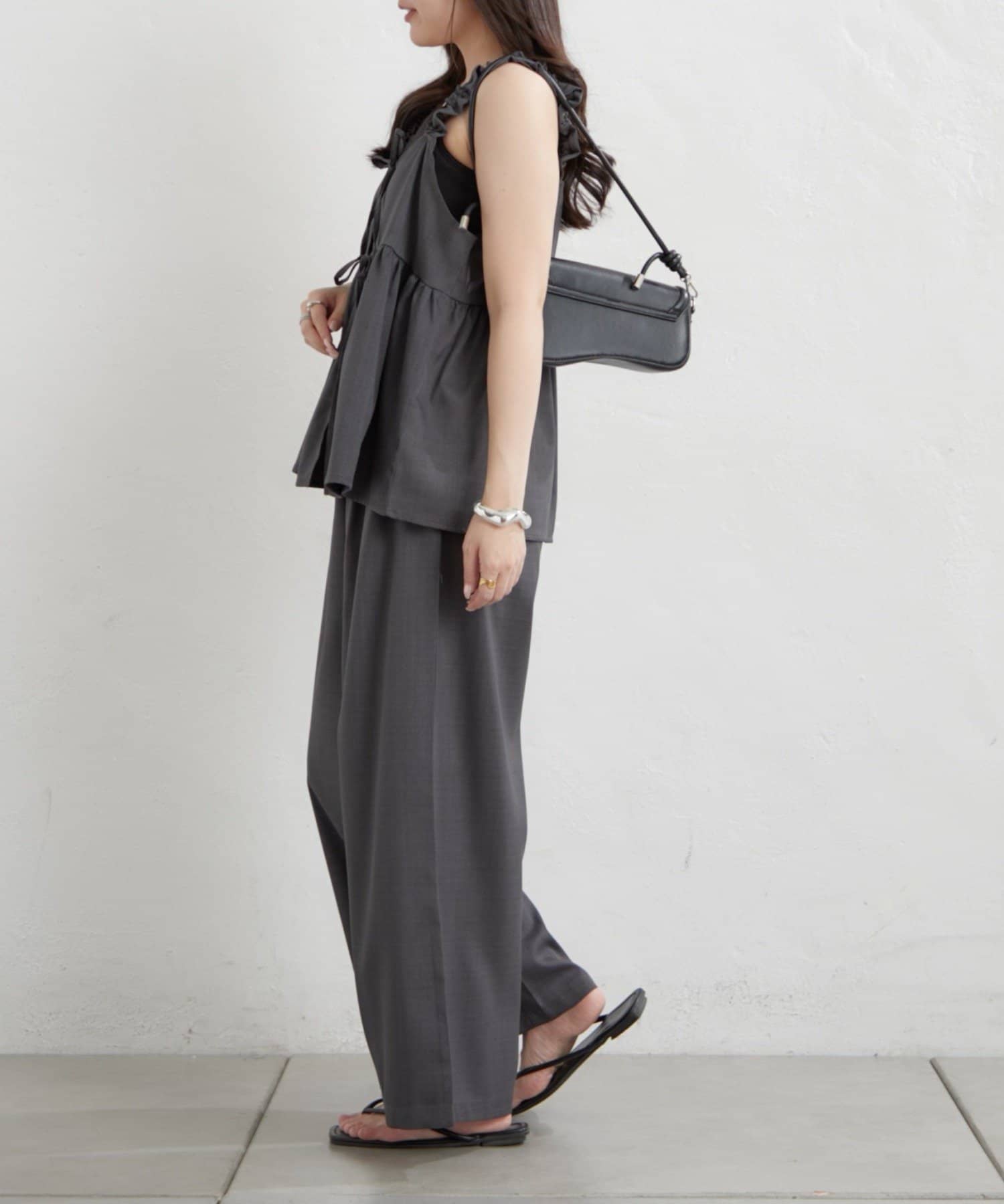 Remind me and forever(リマインドミーアンドフォーエバー) 【2枚SET】前リボンビスチェセットアップ