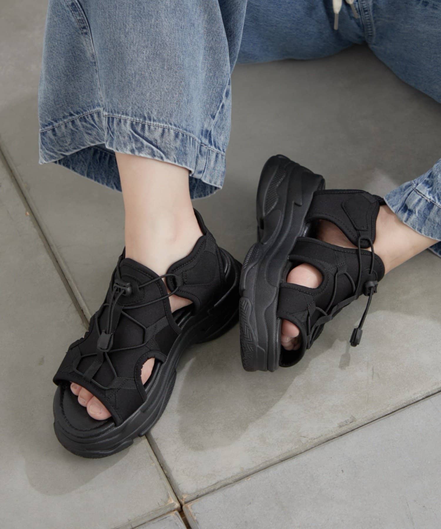 Remind me and forever(リマインドミーアンドフォーエバー) ボリュームソールスポーツサンダル