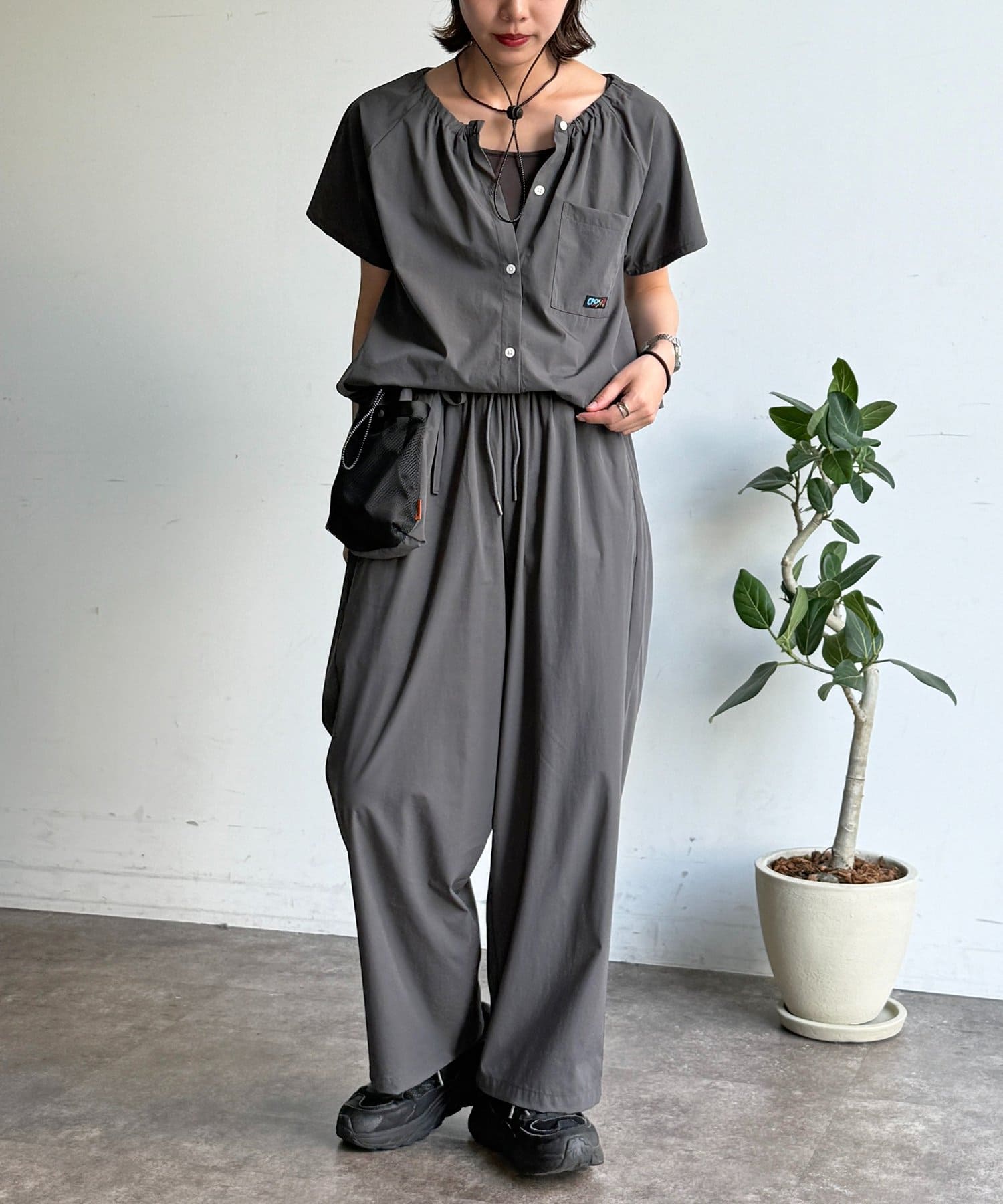 CPCM(シーピーシーエム) ストレッチナイロンパッカブルセットアップ