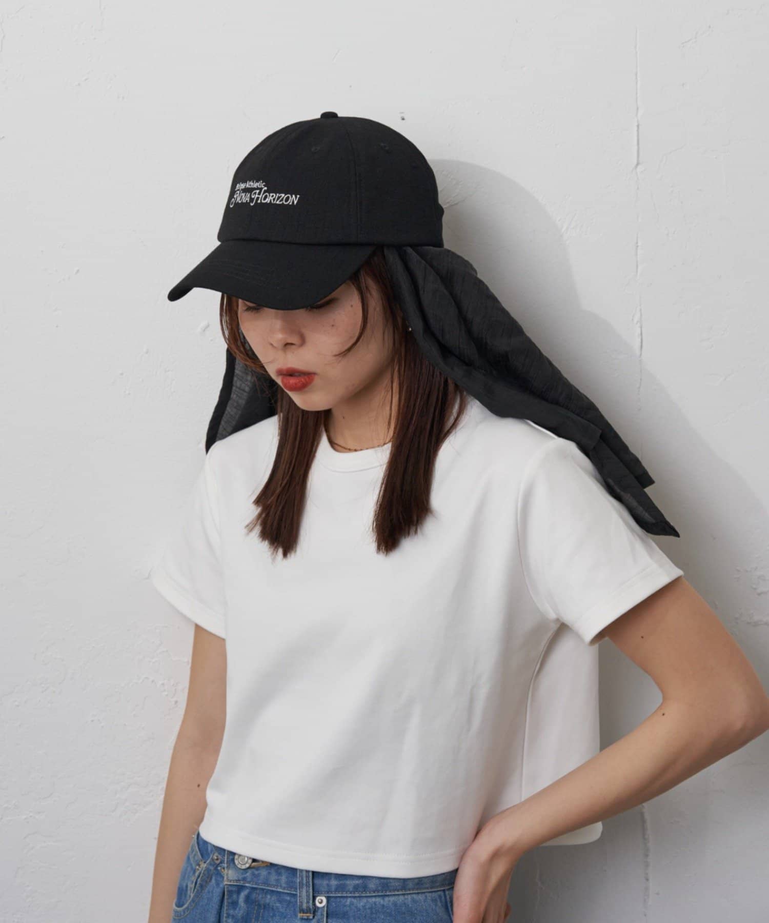 CIAOPANIC TYPY(チャオパニックティピー) :【日焼け防止！】シアーシェード付きロゴキャップ