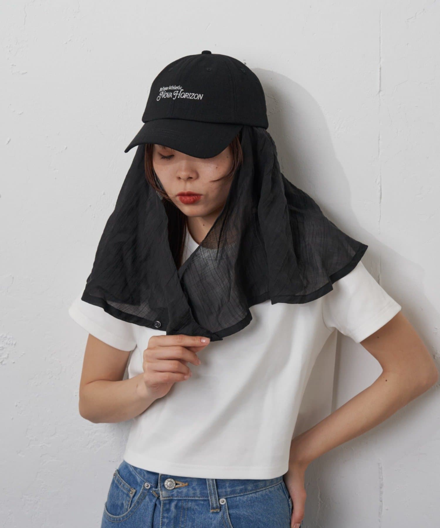 CIAOPANIC TYPY(チャオパニックティピー) :【日焼け防止！】シアーシェード付きロゴキャップ