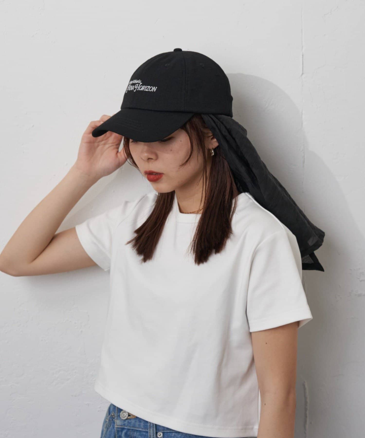 CIAOPANIC TYPY(チャオパニックティピー) :【日焼け防止！】シアーシェード付きロゴキャップ