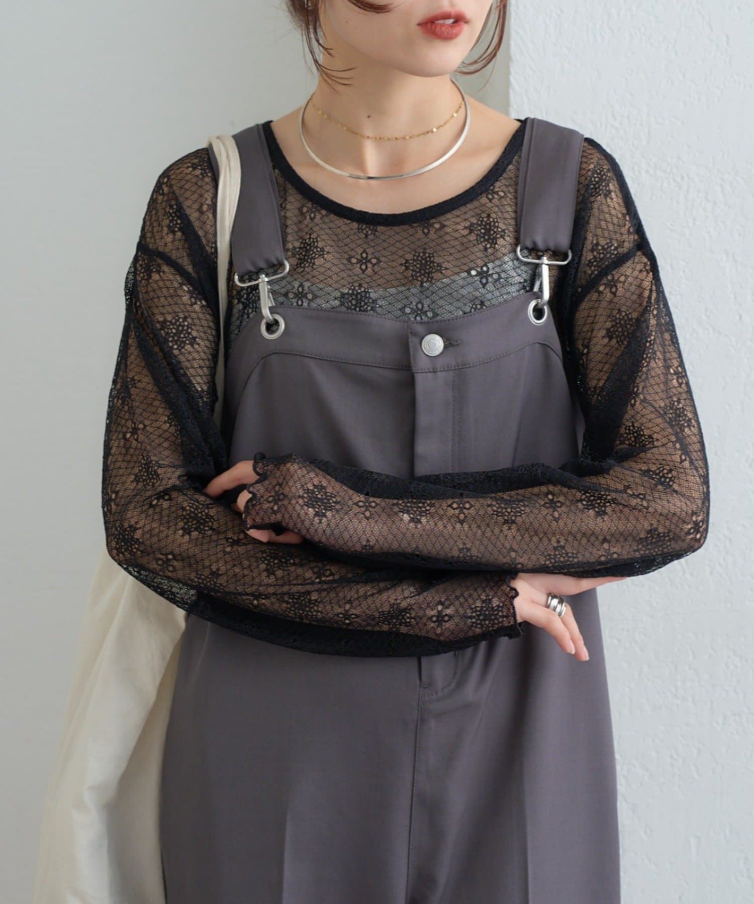 CIAOPANIC TYPY(チャオパニックティピー) レースクルーネックTee