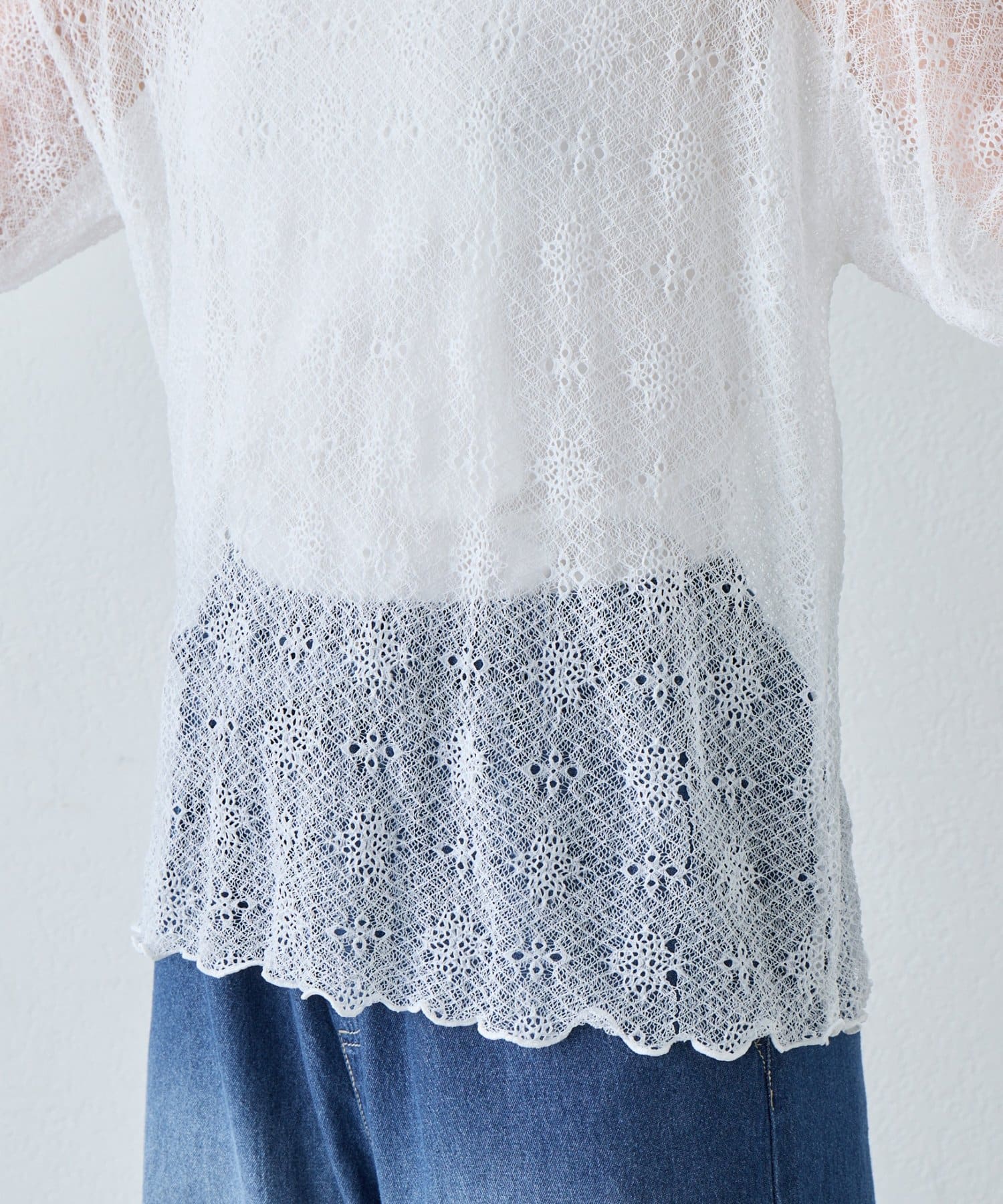 CIAOPANIC TYPY(チャオパニックティピー) レースクルーネックTee
