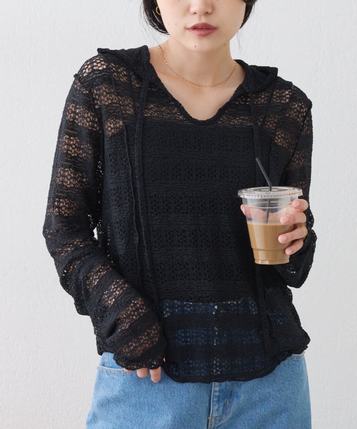 CIAOPANIC TYPY(チャオパニックティピー) 襟付きレーススキッパートップス