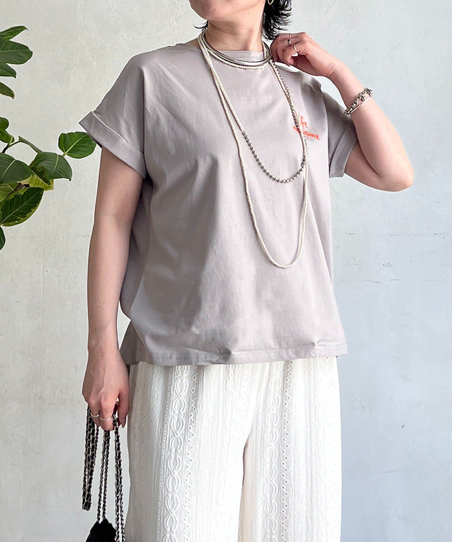 un dix cors(アンディコール) ドライタッチ胸元ロゴTEE