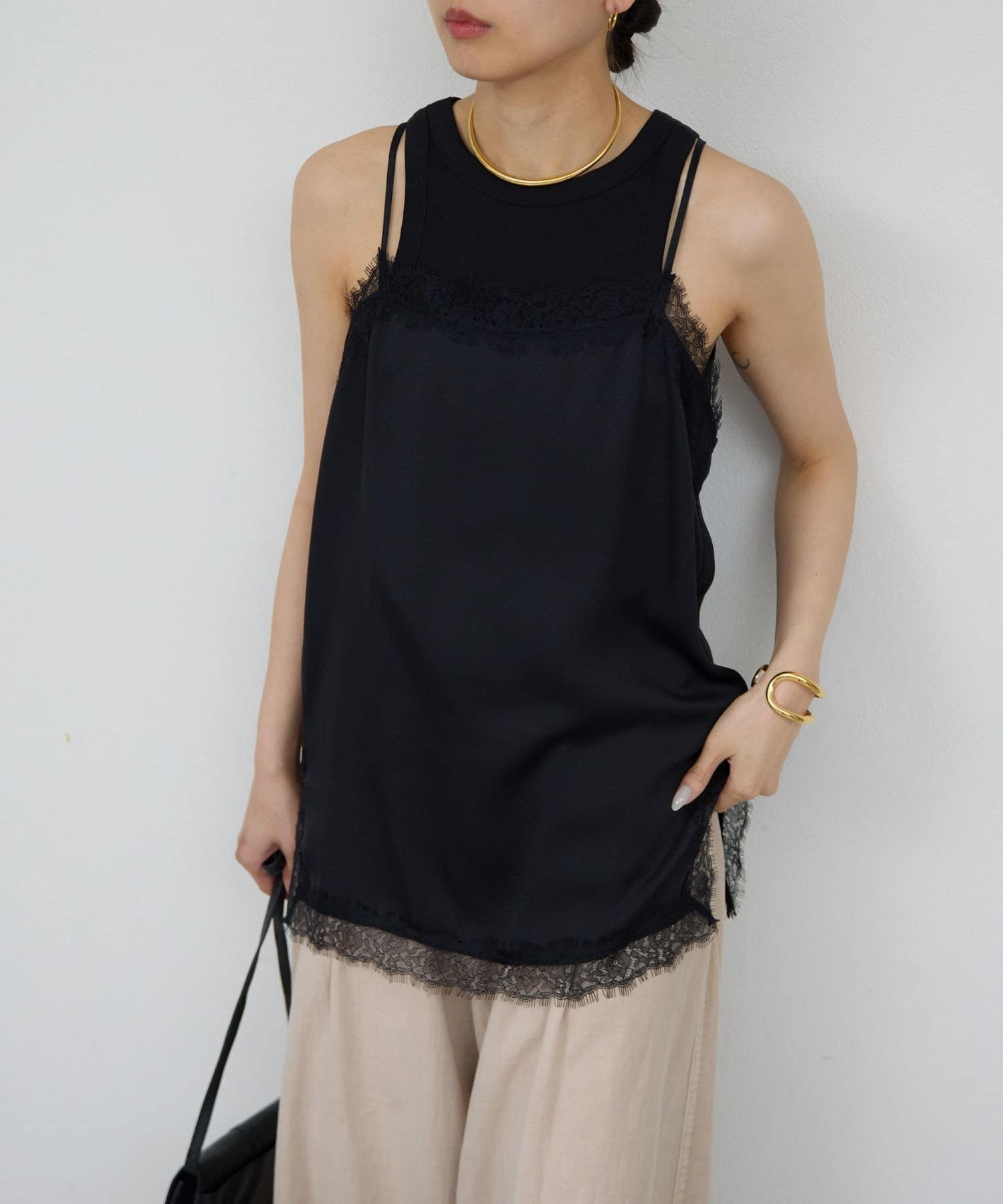 GALLARDAGALANTE(ガリャルダガランテ) スクエアレースキャミ