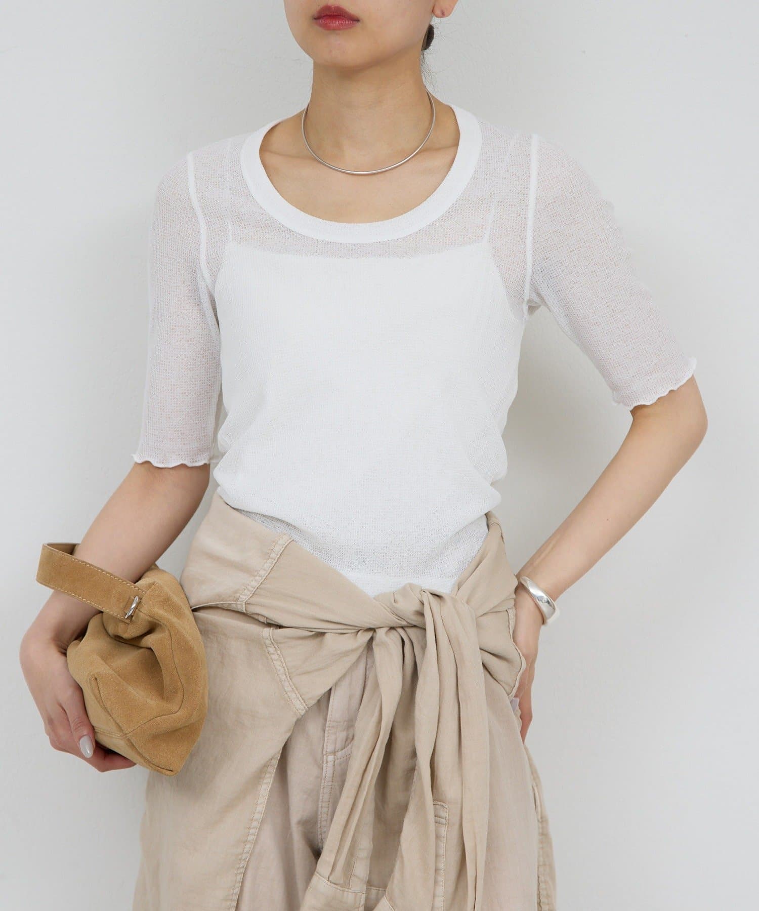 GALLARDAGALANTE(ガリャルダガランテ) 【La nature linge】シアーワッフルTee