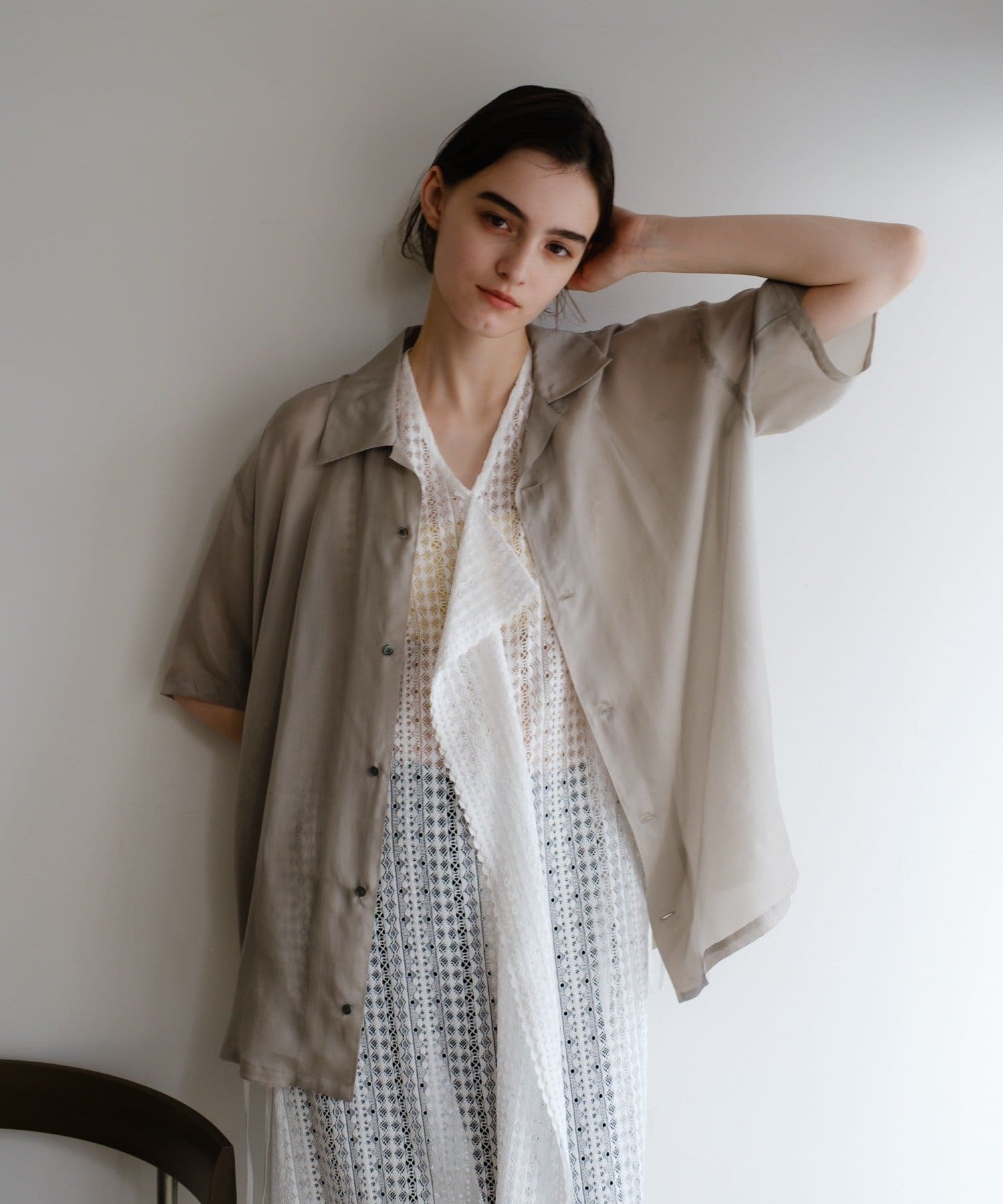 SHENERY(シーナリー) フィブリルキュプラ半袖シャツ