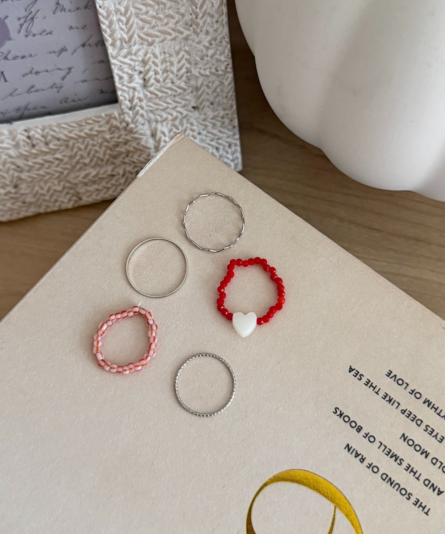 CPCM(シーピーシーエム) 5本セットビーズリング