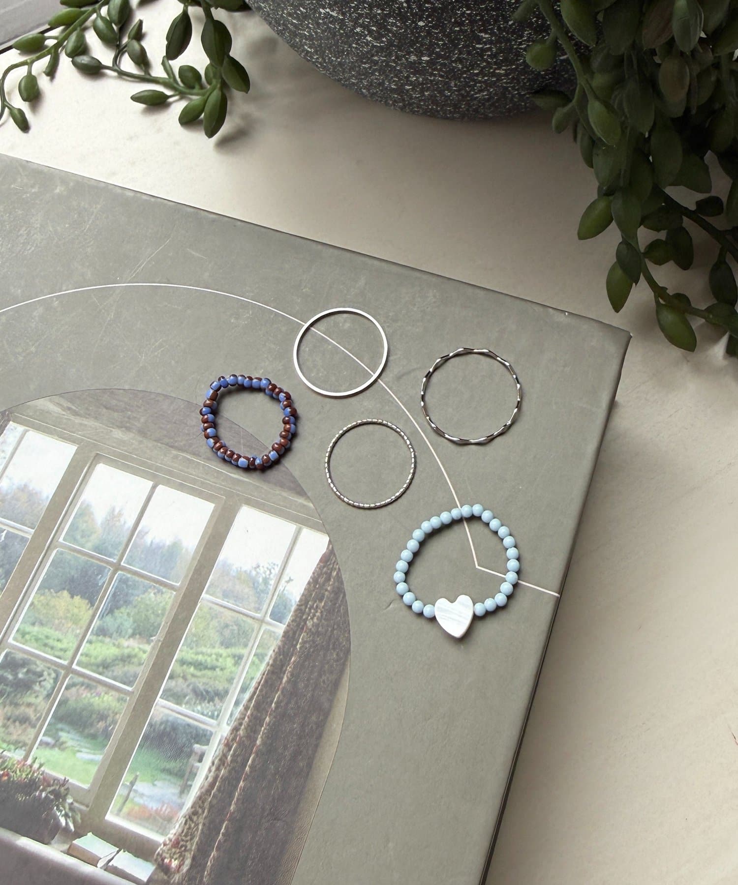 CPCM(シーピーシーエム) 5本セットビーズリング