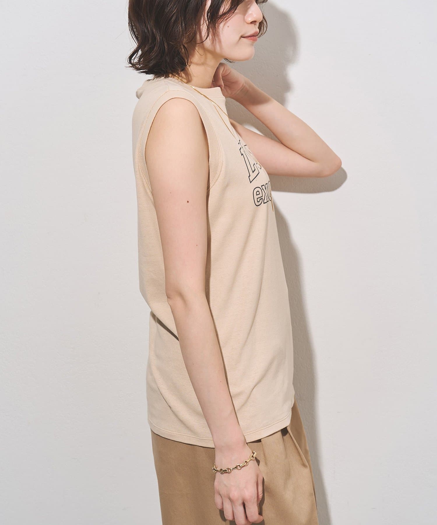 Whim Gazette(ウィム ガゼット) ノースリーブロゴTシャツ