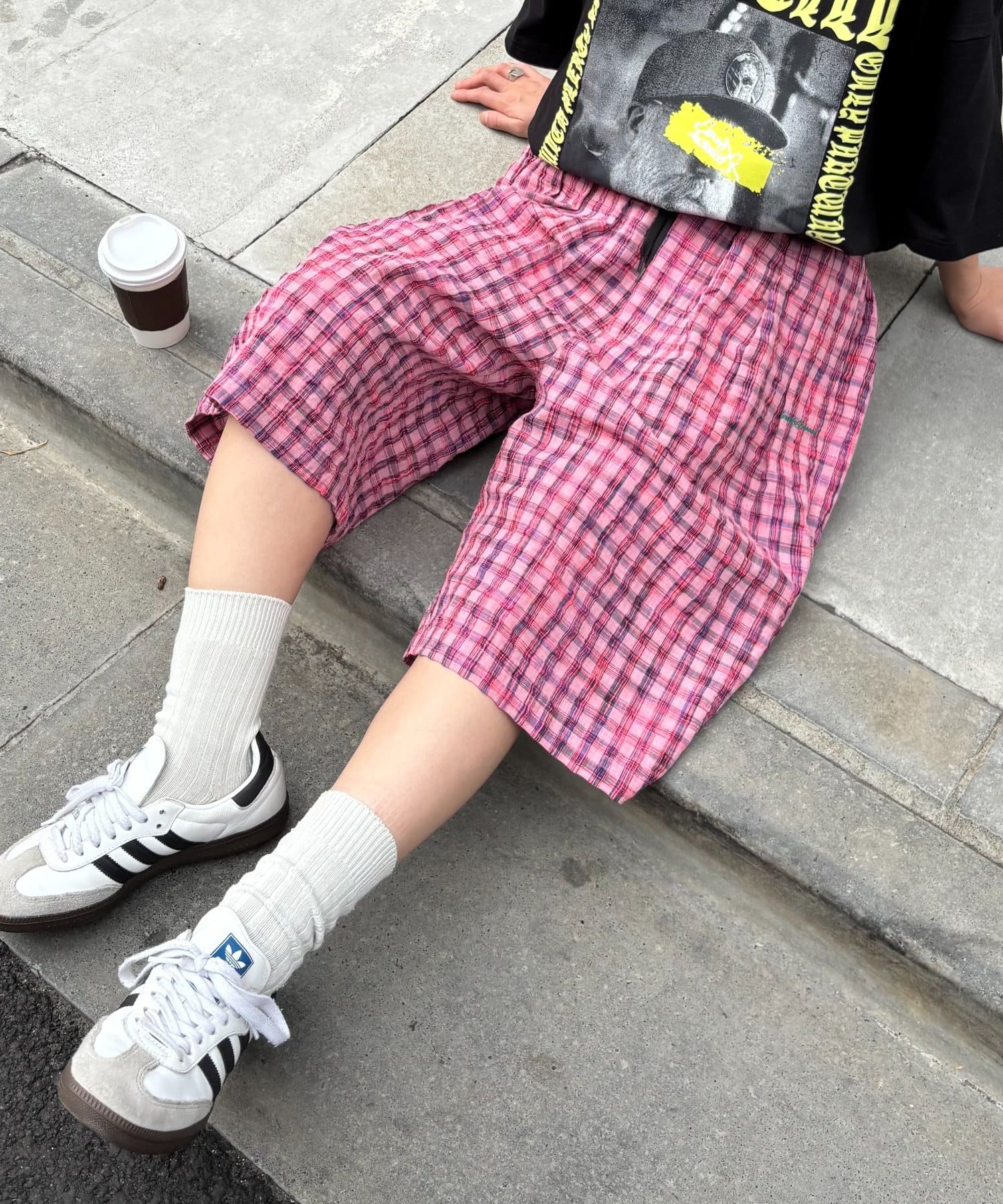 CIAOPANIC TYPY(チャオパニックティピー) 【SOUNDS GOOOOD】ネオンチェックハーフパンツ