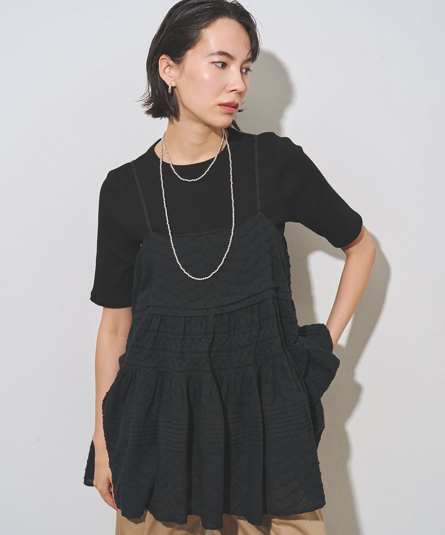 Whim Gazette(ウィム ガゼット) レースキャミブラウス