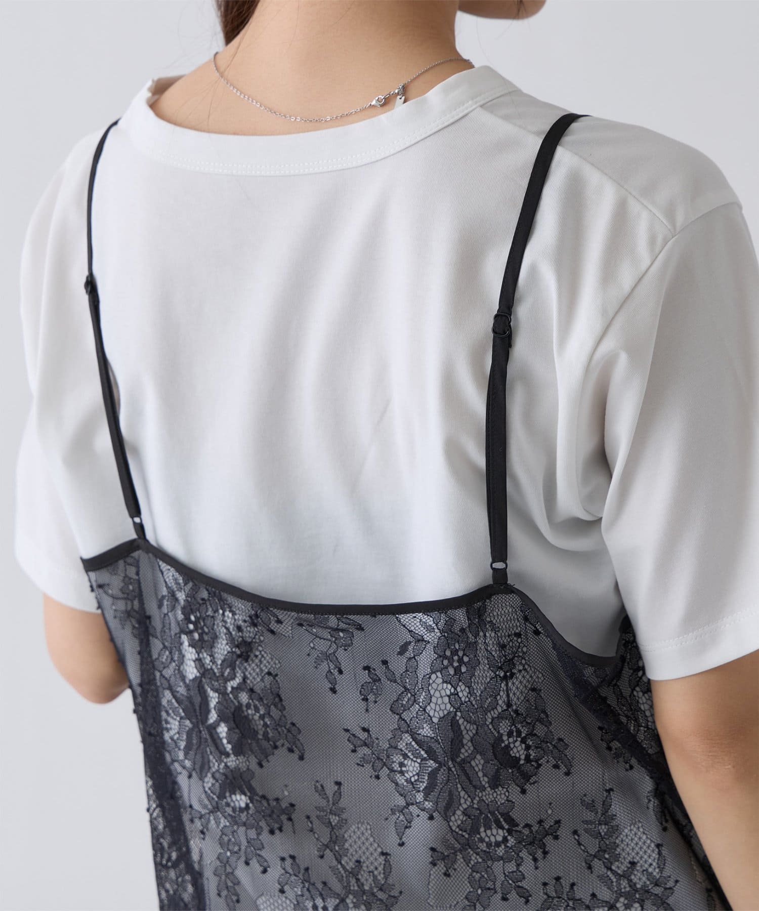 COLONY 2139(コロニー トゥーワンスリーナイン) 【WEB限定】レースキャミ付きTシャツ