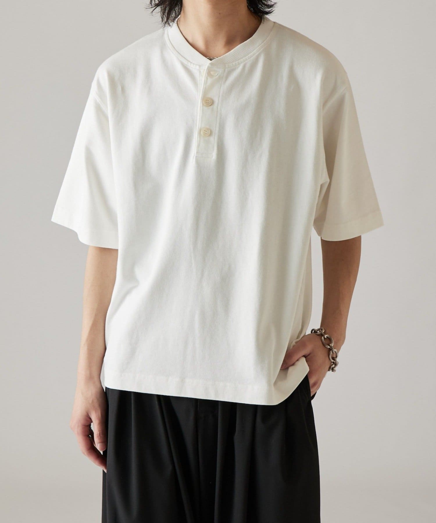 Lui's(ルイス) コットンヘンリーネックSS T