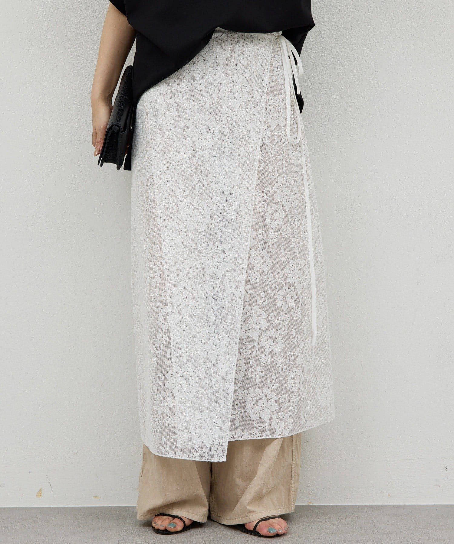 GALLARDAGALANTE(ガリャルダガランテ) 【4/24(金)12：00予約開始】【大人のレイヤードスタイルが叶う】レースラップスカート