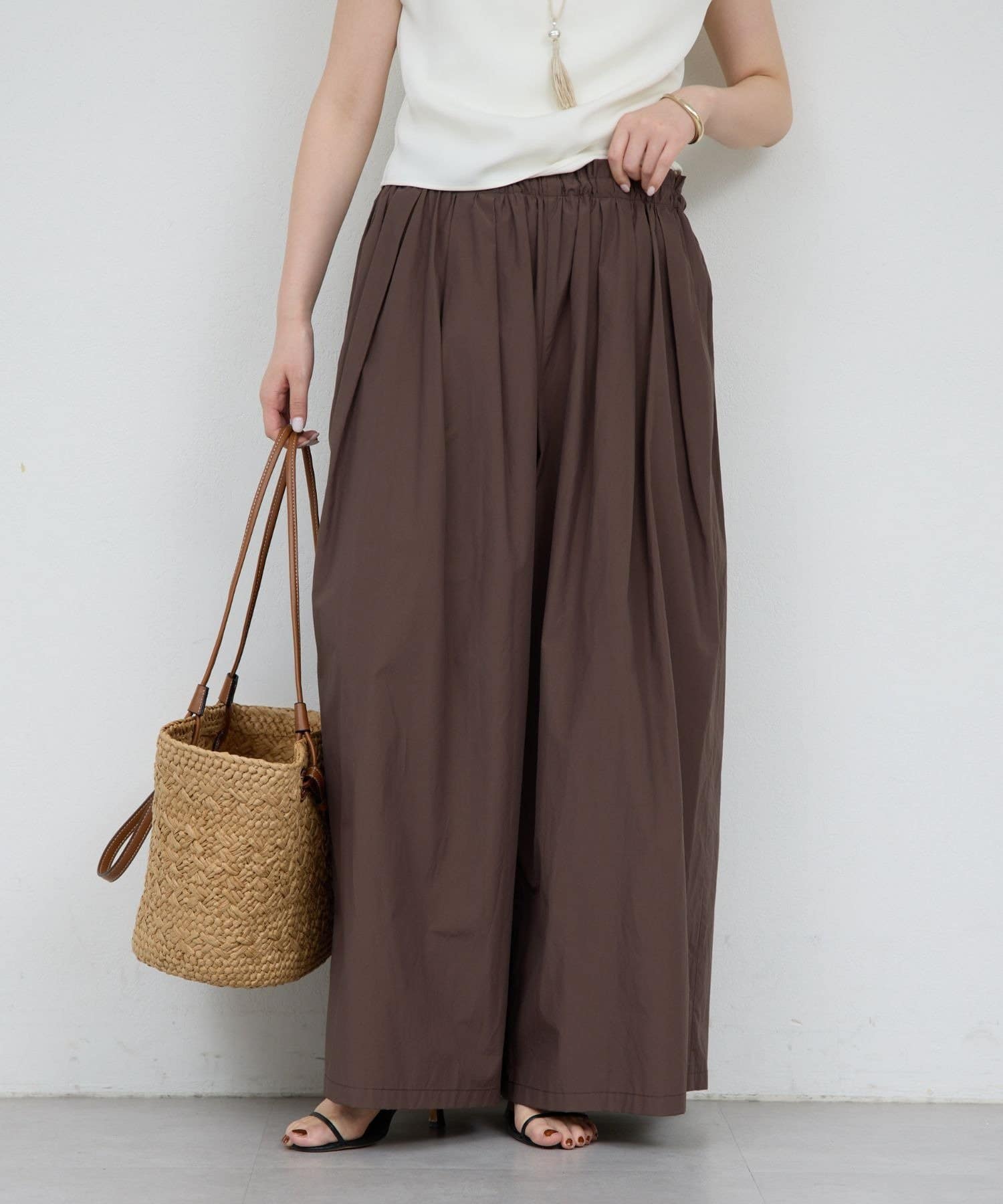 GALLARDAGALANTE(ガリャルダガランテ) ギャザーボリュームパンツ