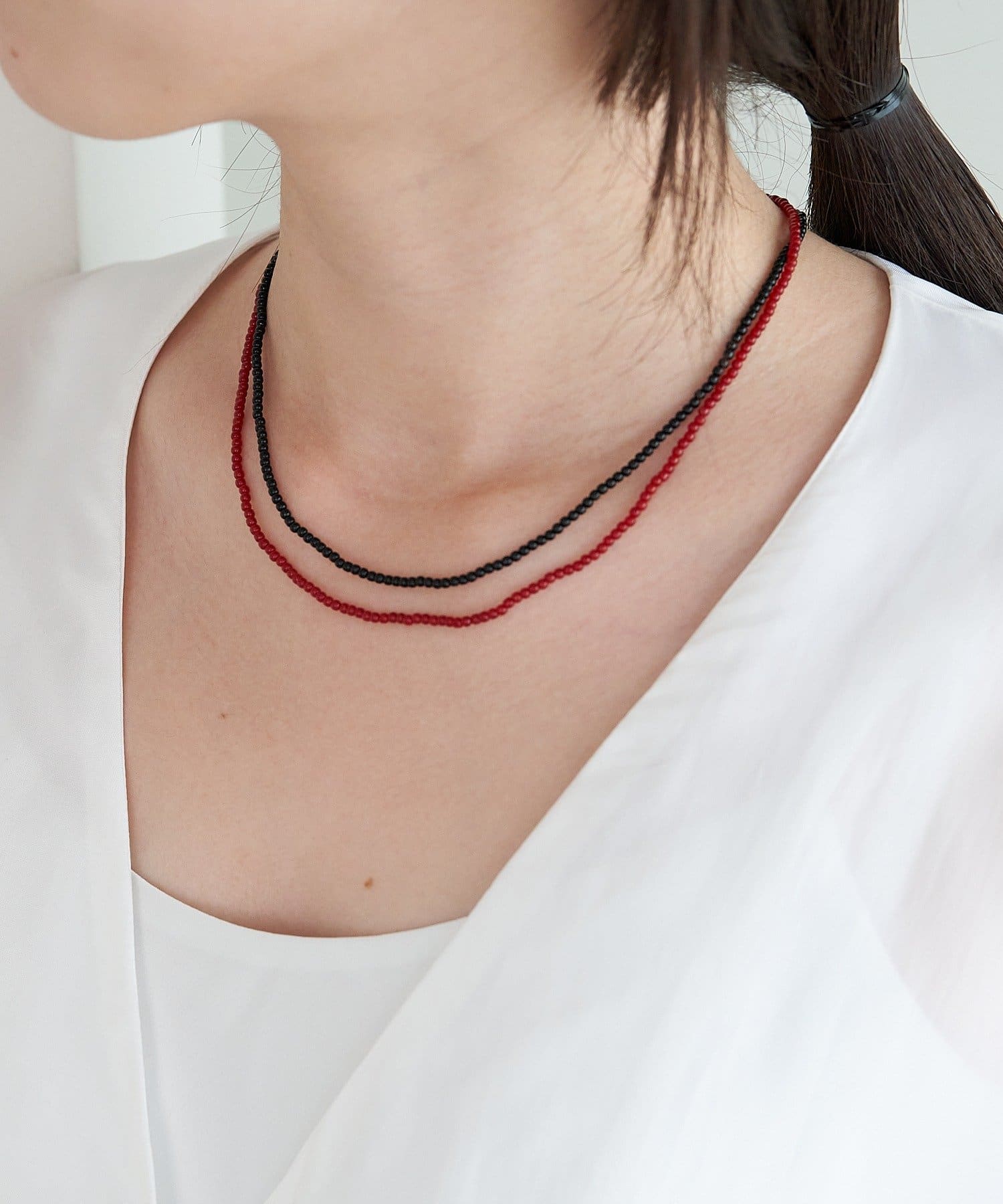 SHENERY(シーナリー) ガラスビーズネックレス2mm