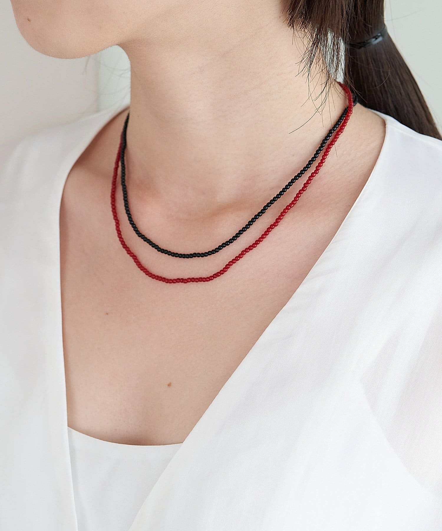 SHENERY(シーナリー) ガラスビーズネックレス2mm