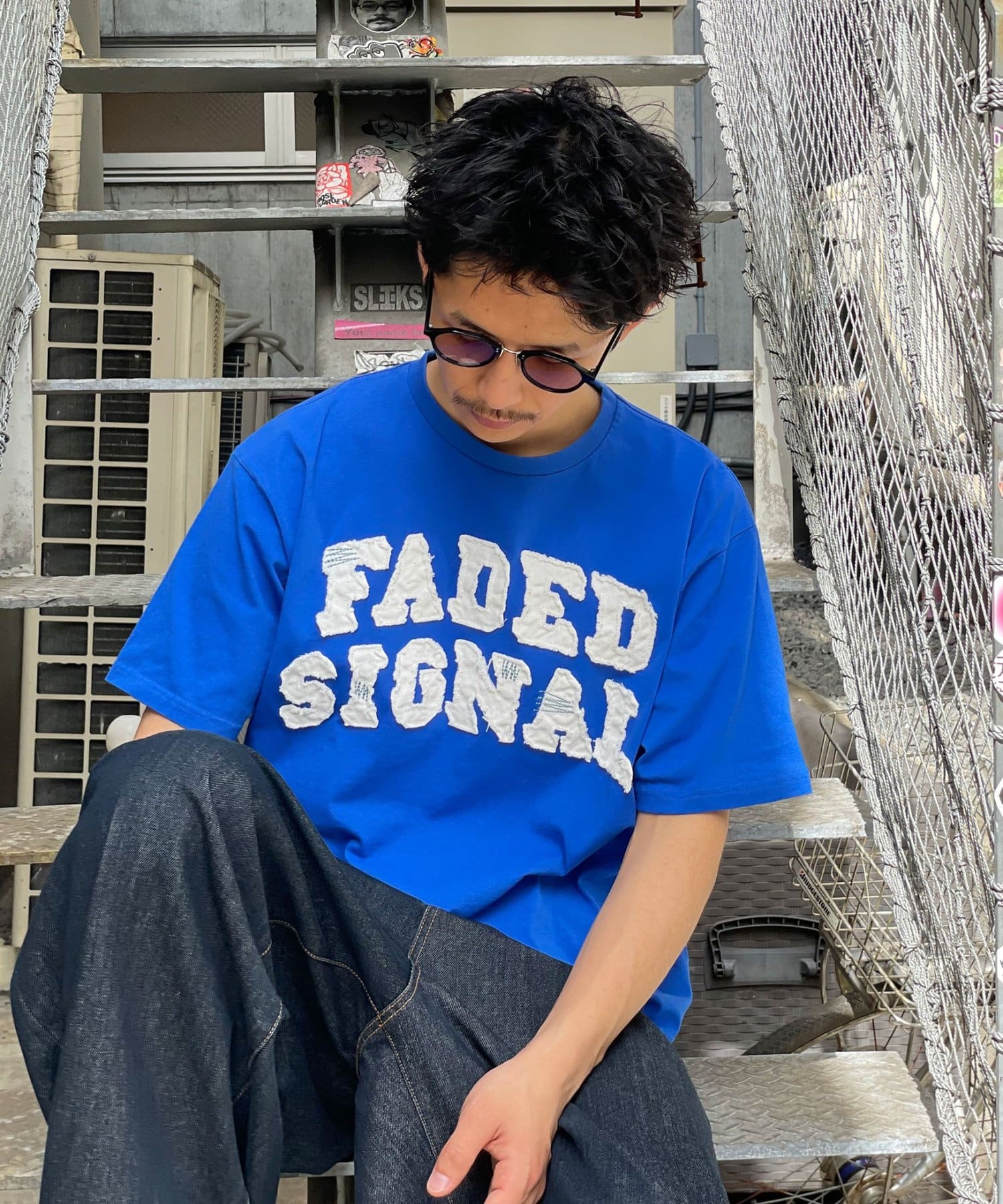 CIAOPANIC(チャオパニック) グランジフェルトロゴTシャツ