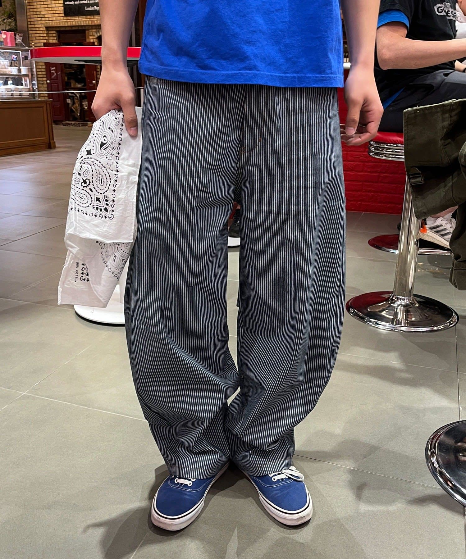 CIAOPANIC(チャオパニック) ストライプカーブデニムパンツ