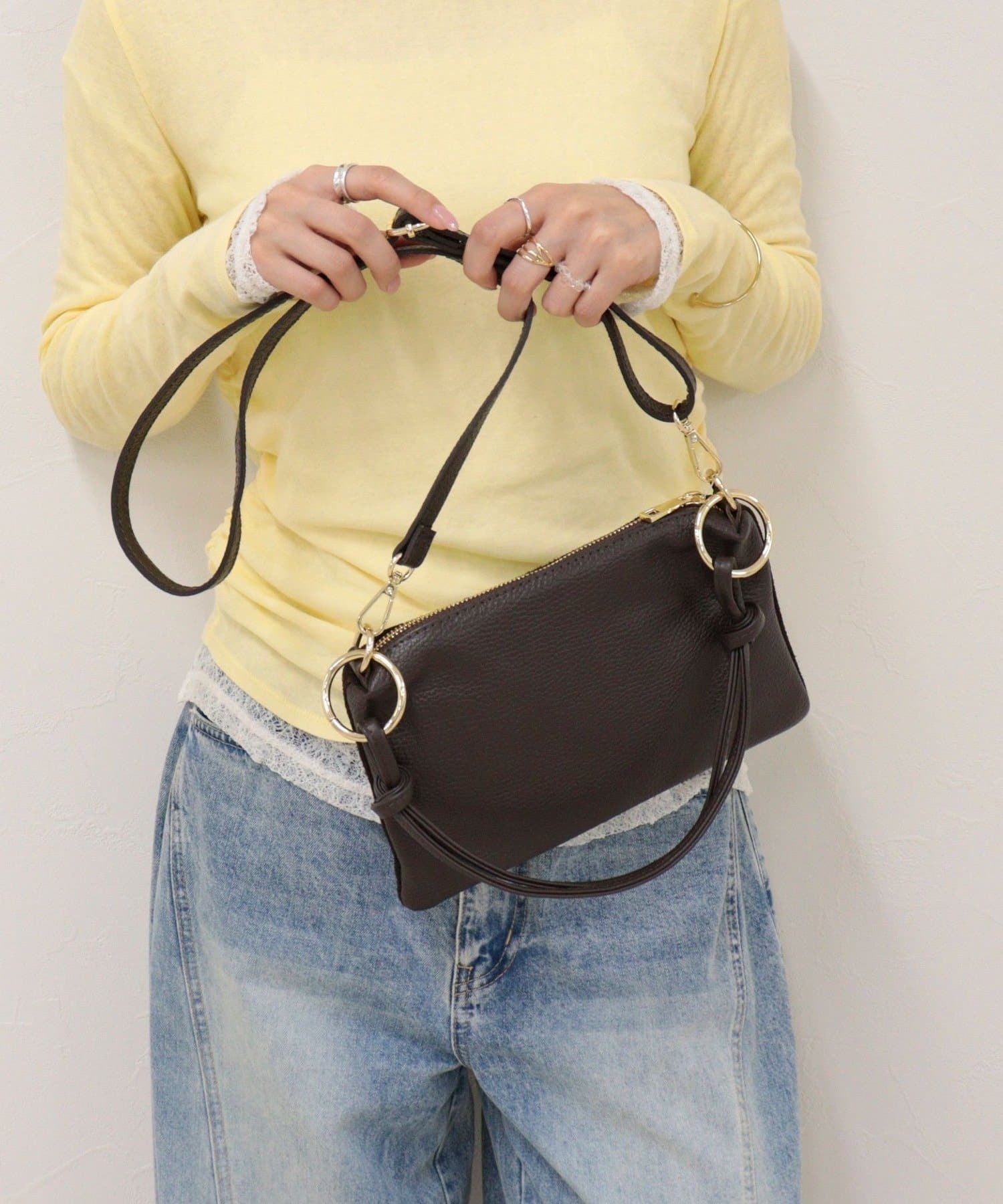 FREDY & GLOSTER(フレディ アンド グロスター) 【AULENTTI/オーレンティ】スエードスクエアミニショルダー