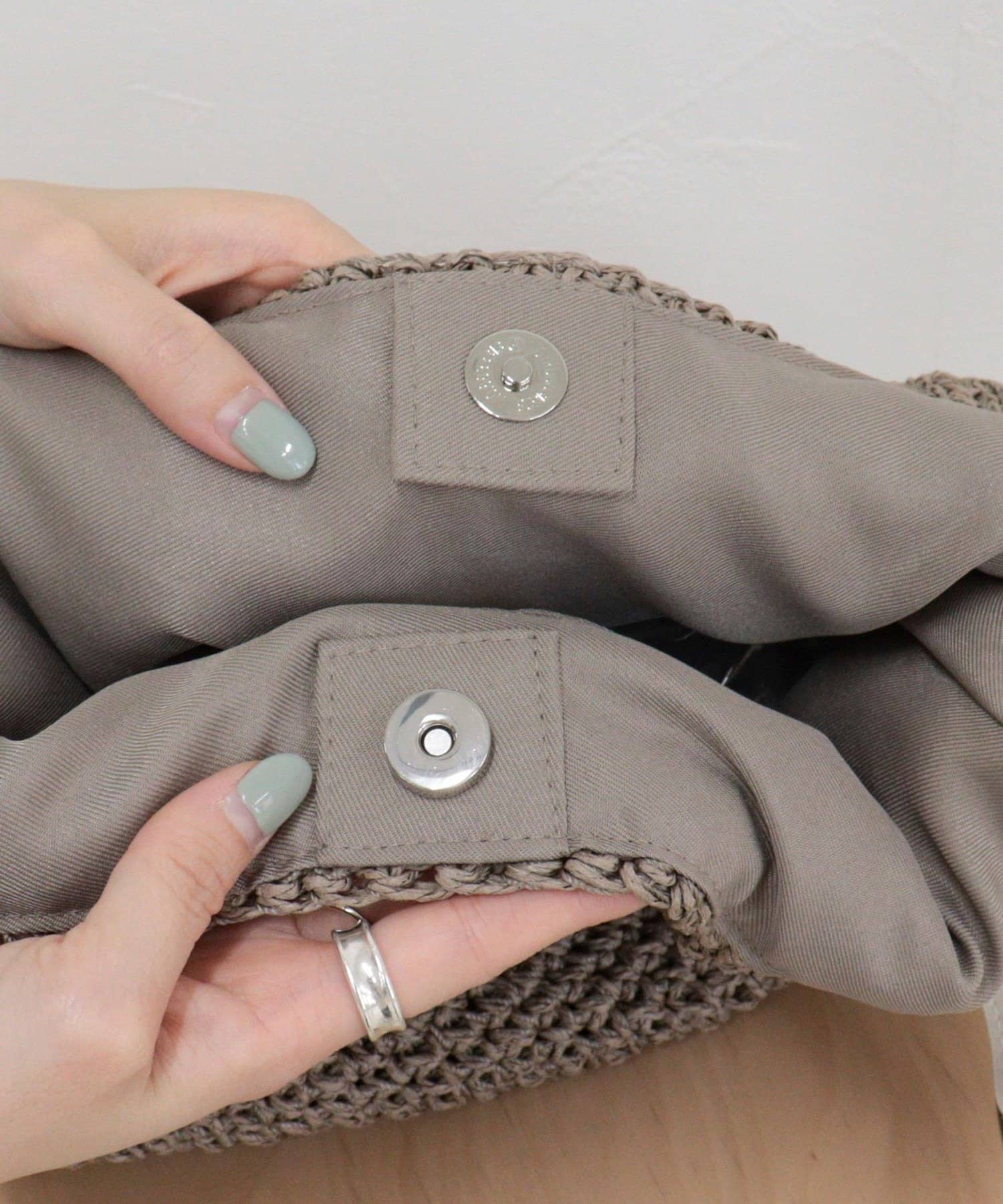 FREDY & GLOSTER(フレディ アンド グロスター) バックルハンドルクロッシェトートバッグ