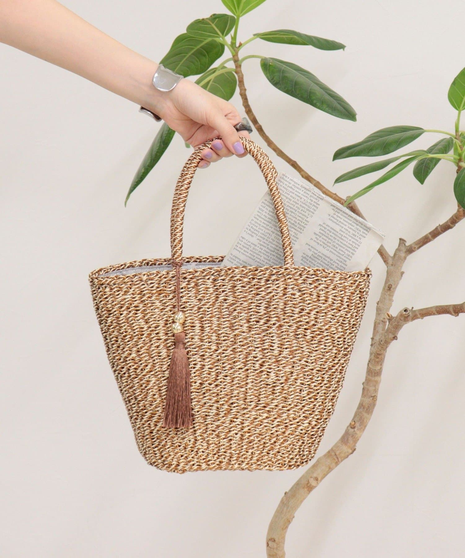 FREDY & GLOSTER(フレディ アンド グロスター) メタリックフィルムカゴバッグ