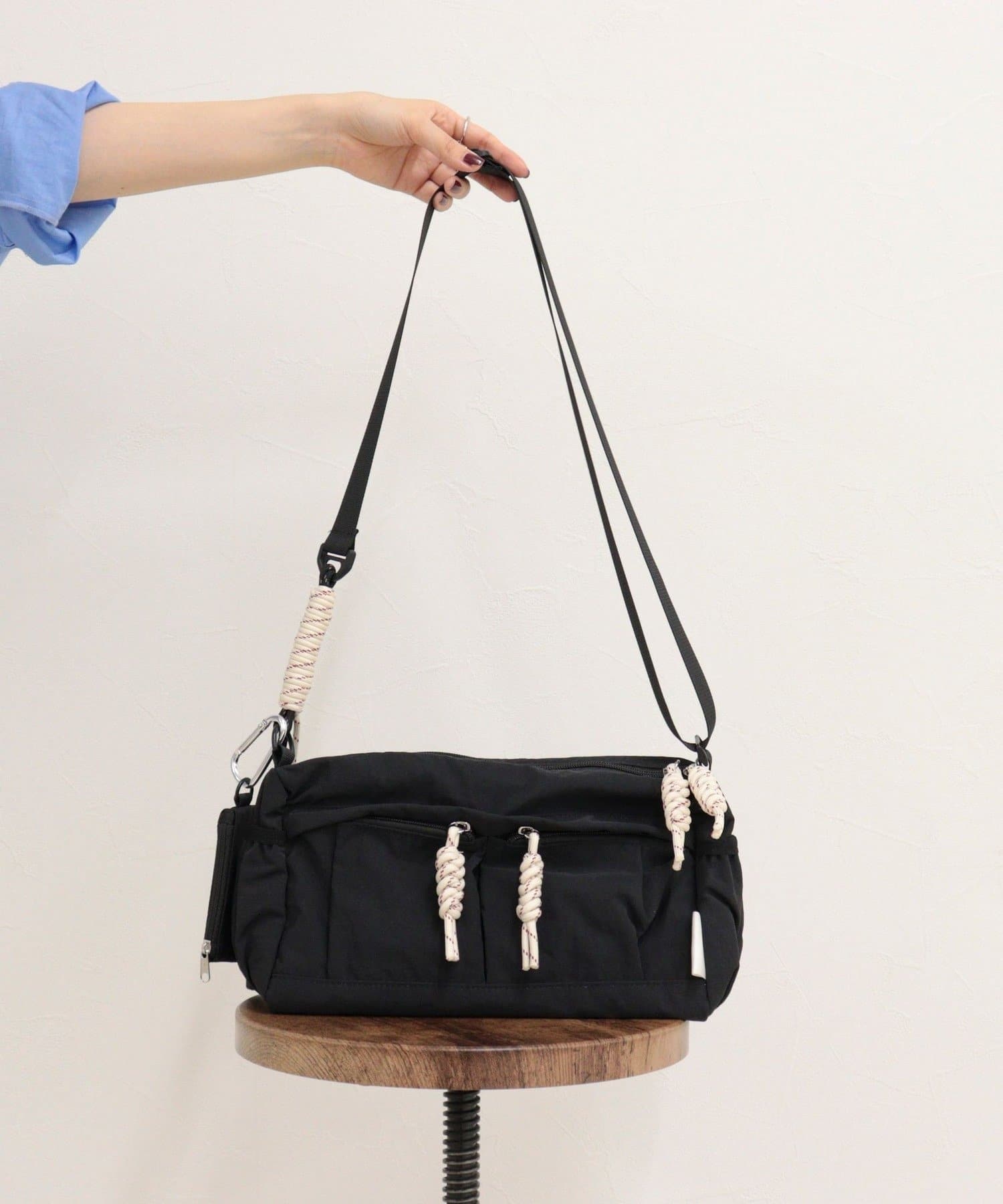 FREDY & GLOSTER(フレディ アンド グロスター) 【CONTROL FREAK】撥水クロス配色コードショルダーバッグ