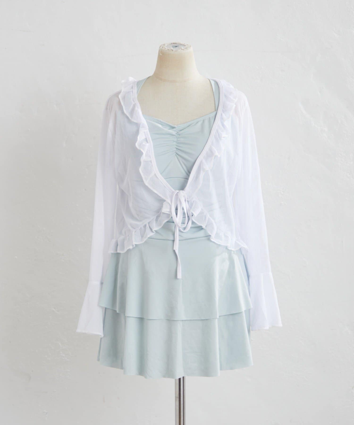 Remind me and forever(リマインドミーアンドフォーエバー) 【2セット】サイズ展開シアーラメ羽織SET水着