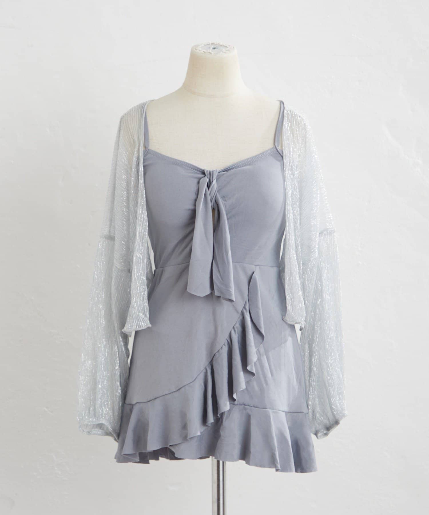 Remind me and forever(リマインドミーアンドフォーエバー) 【セットアイテム】ラメ羽織り付き水着