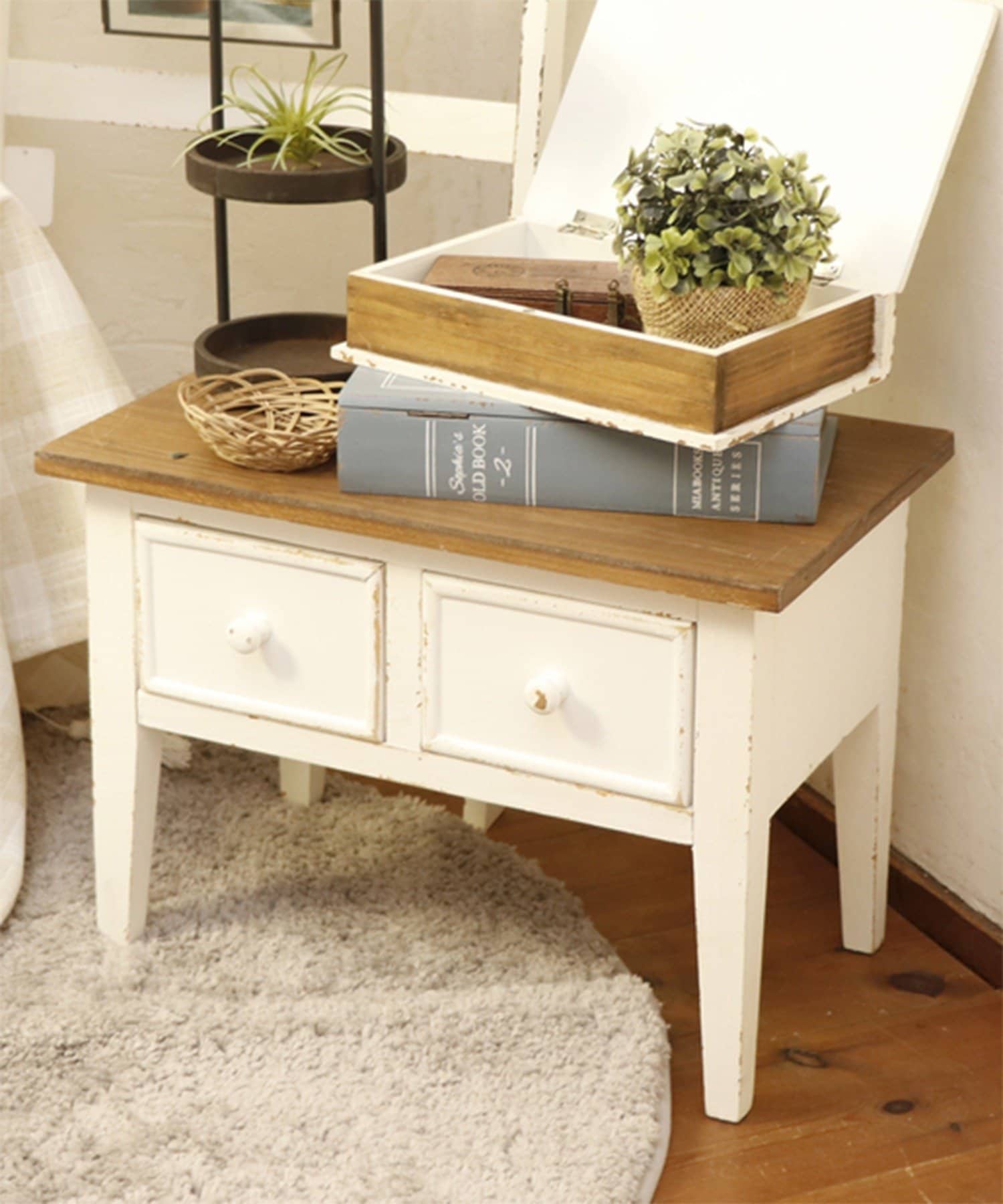 salut!(サリュ) 《WEB限定再入荷》引き出し付きミニテーブル